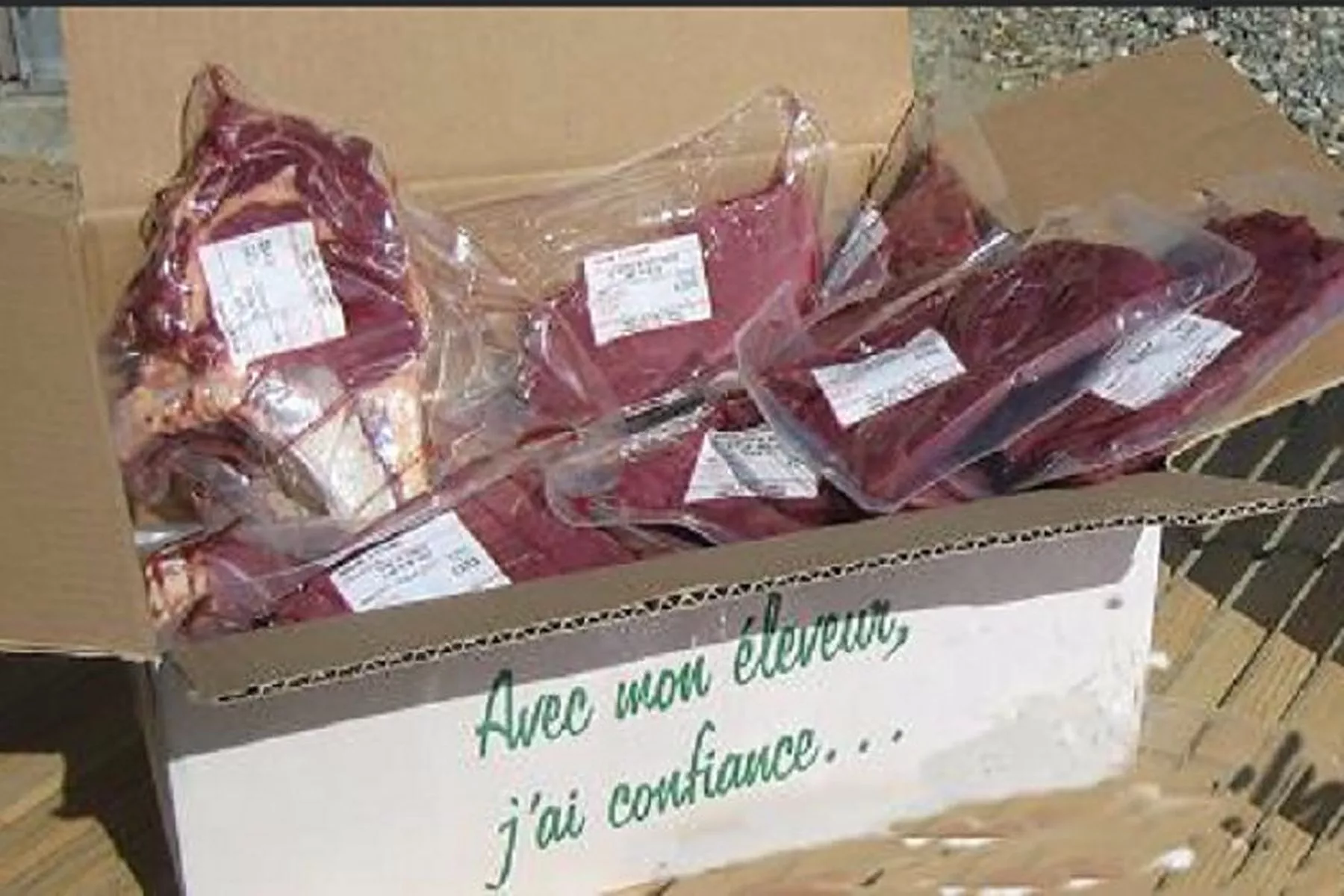 caissette de viande bovine bio - pratique