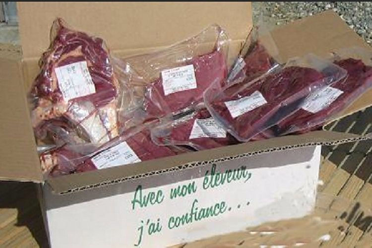 caissette de viande bovine bio - classique