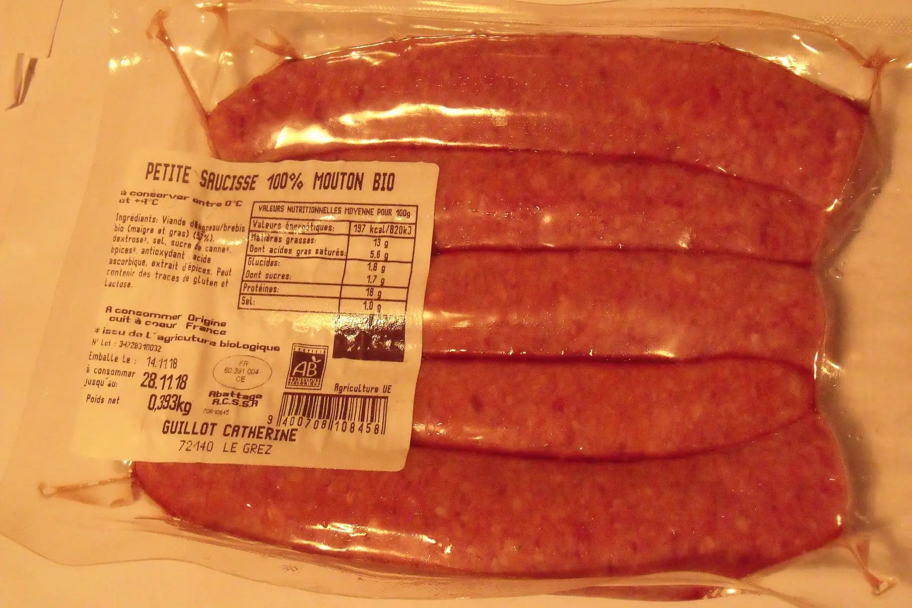 petite saucisse de brebis
