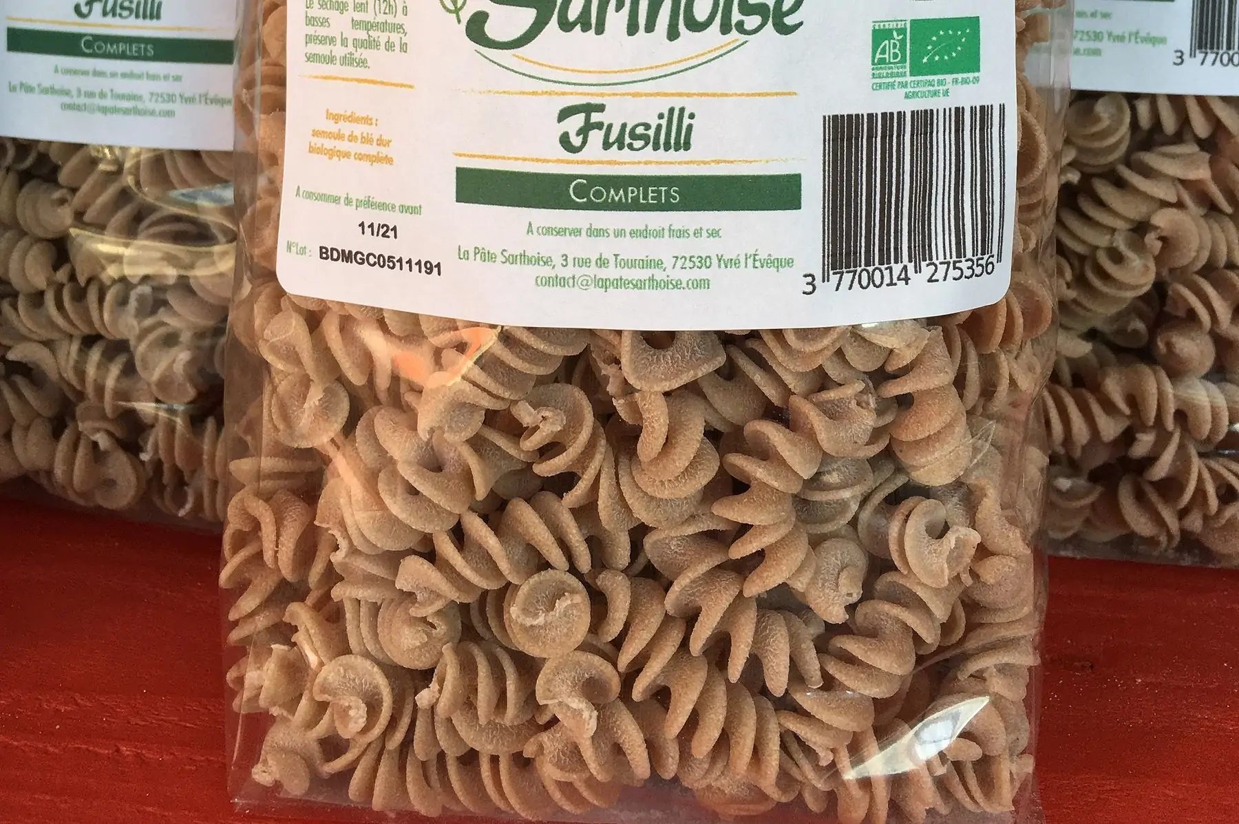 fusilli blé dur complet 500g
