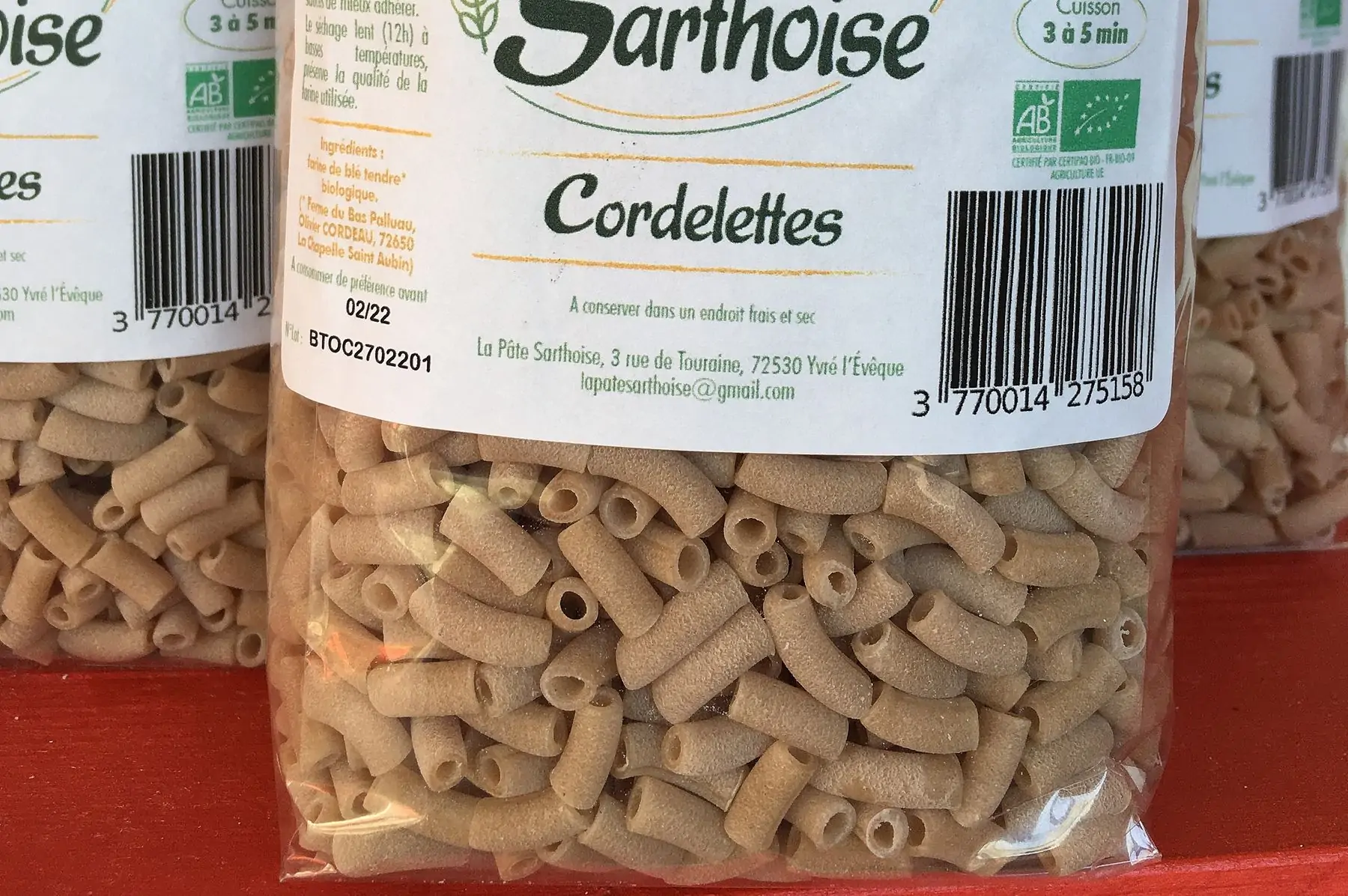 cordelettes blé tendre semi complet 500g
