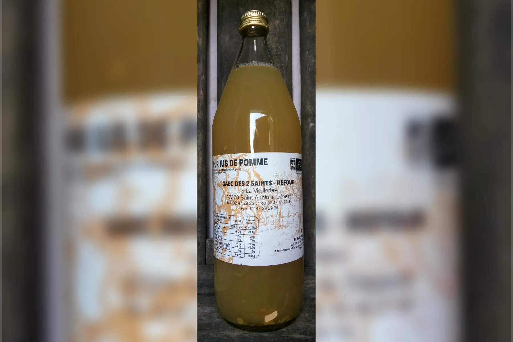 jus de pommes bio bouteille 1 litre