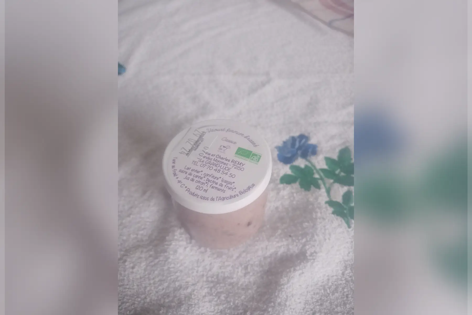 yaourt brassé cassis