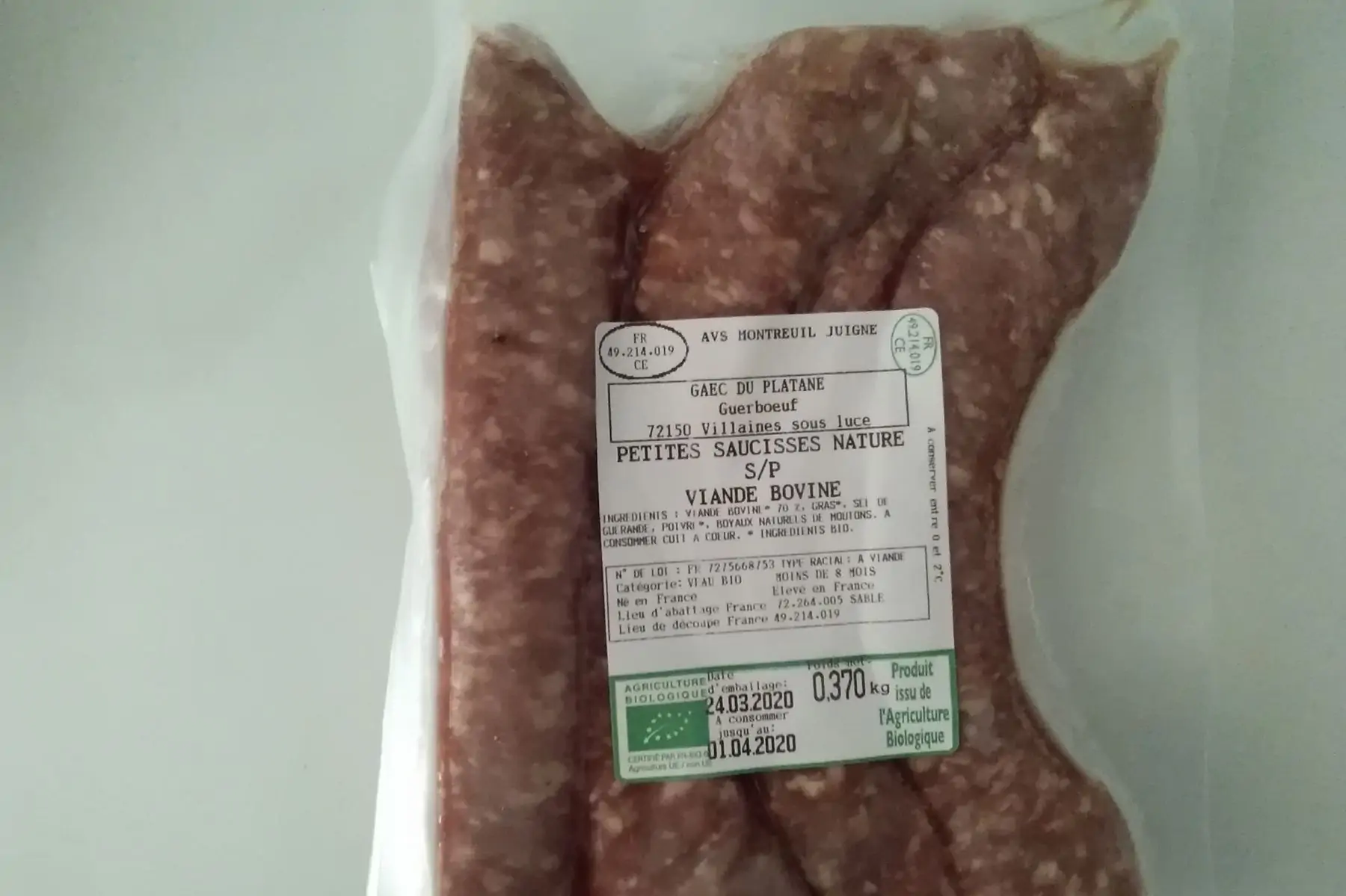 saucisses de veau ab