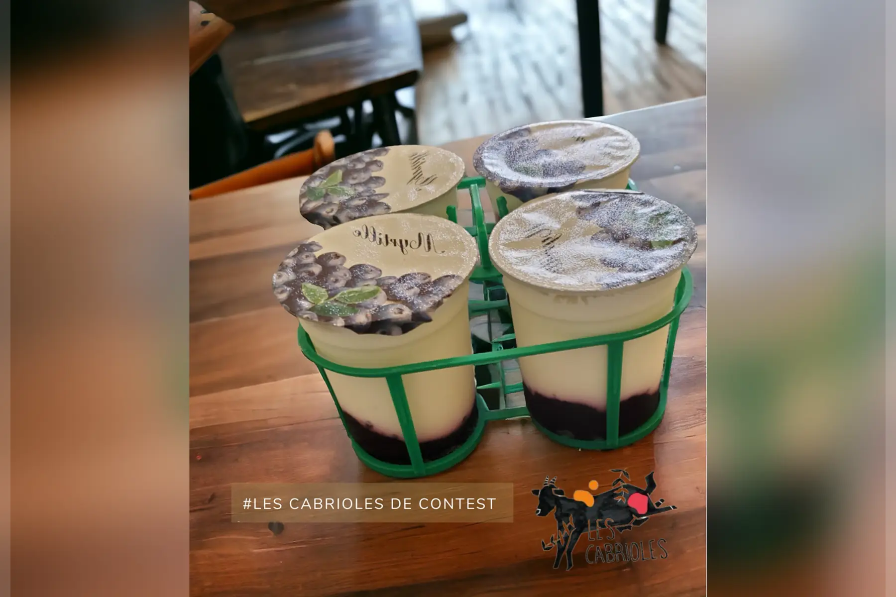 4 yaourts brassés fermier à la myrtille