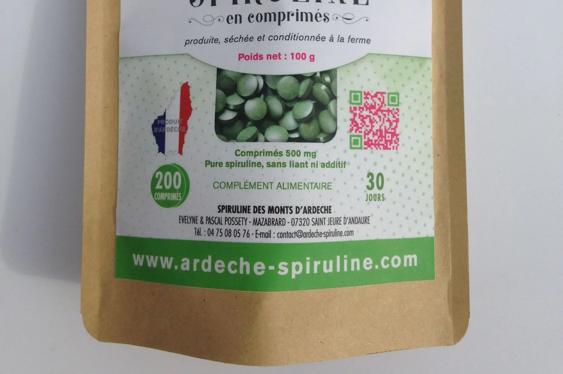 spiruline en comprimés 100g
