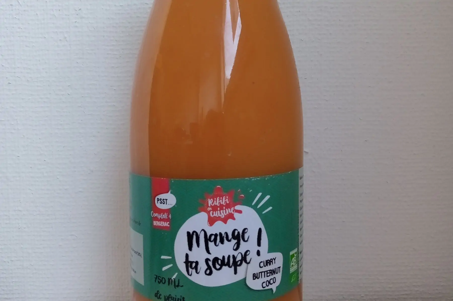 soupe butternut, coco, curry