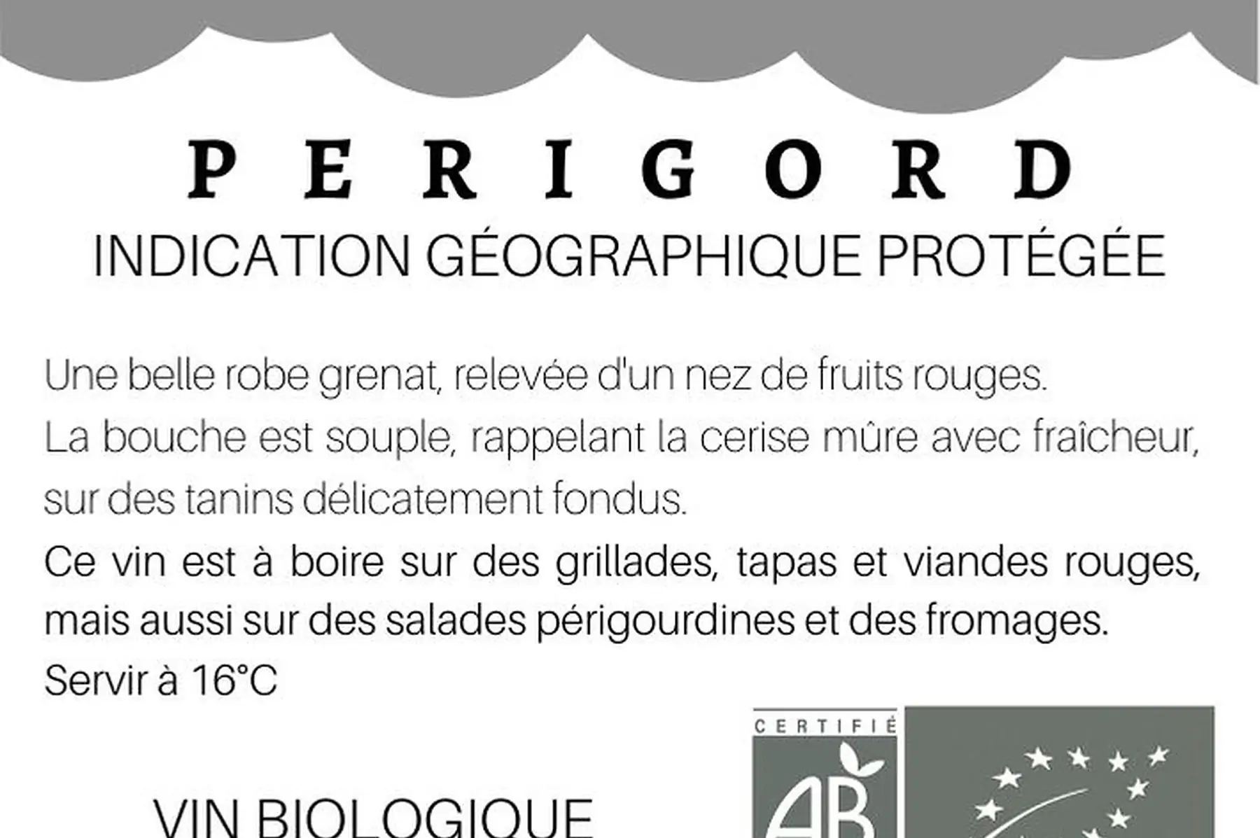 bib les pernettes - bergerac bio / rouge