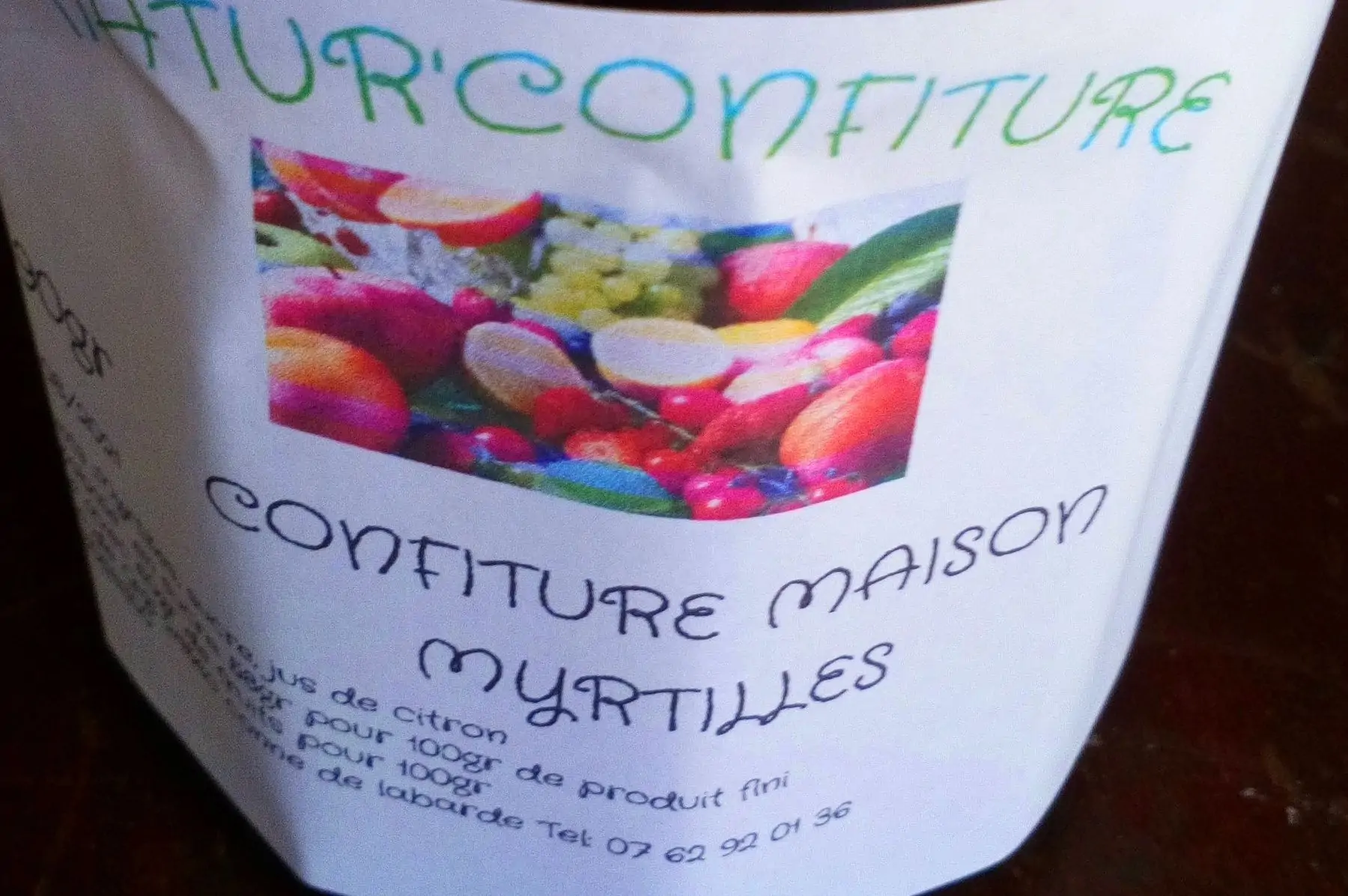confiture de myrtilles