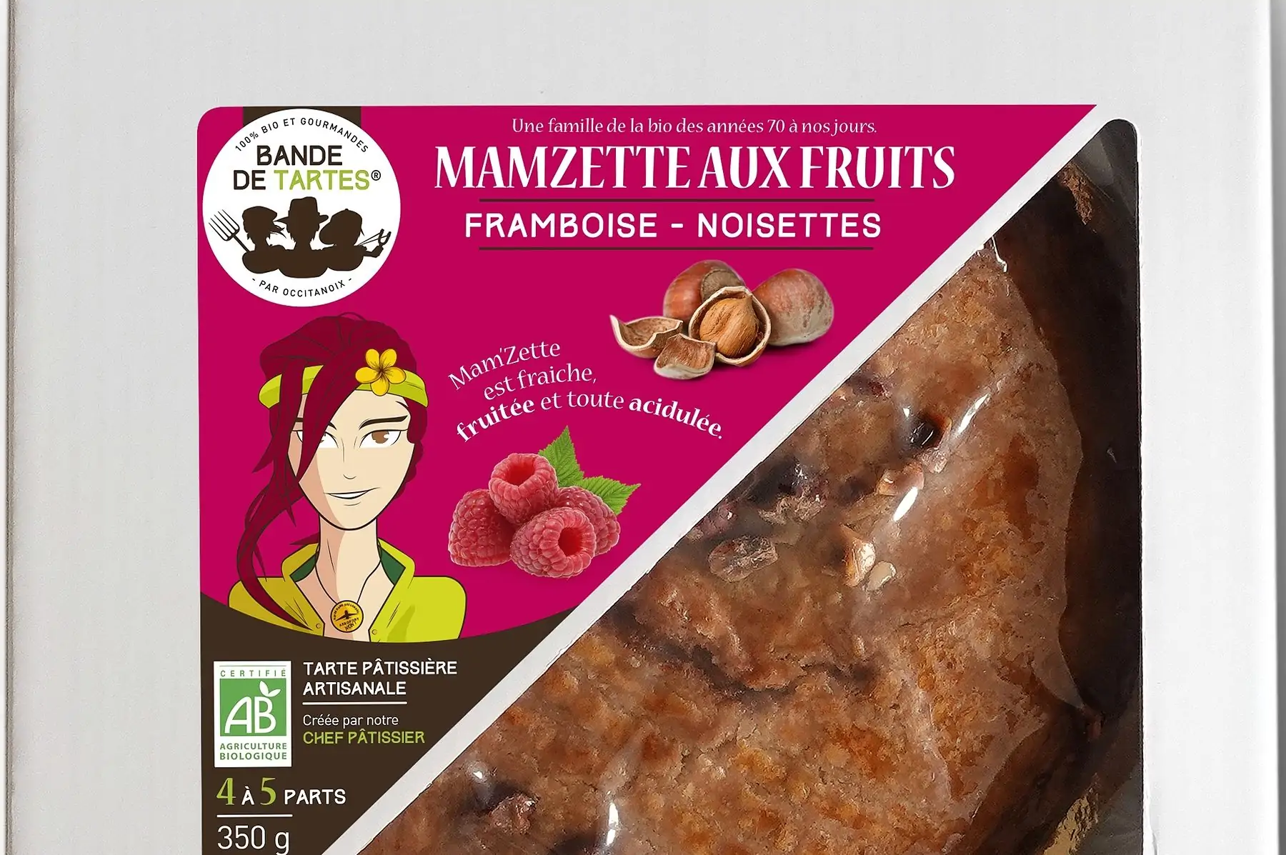 mamzette aux fruits - framboise - noisettes