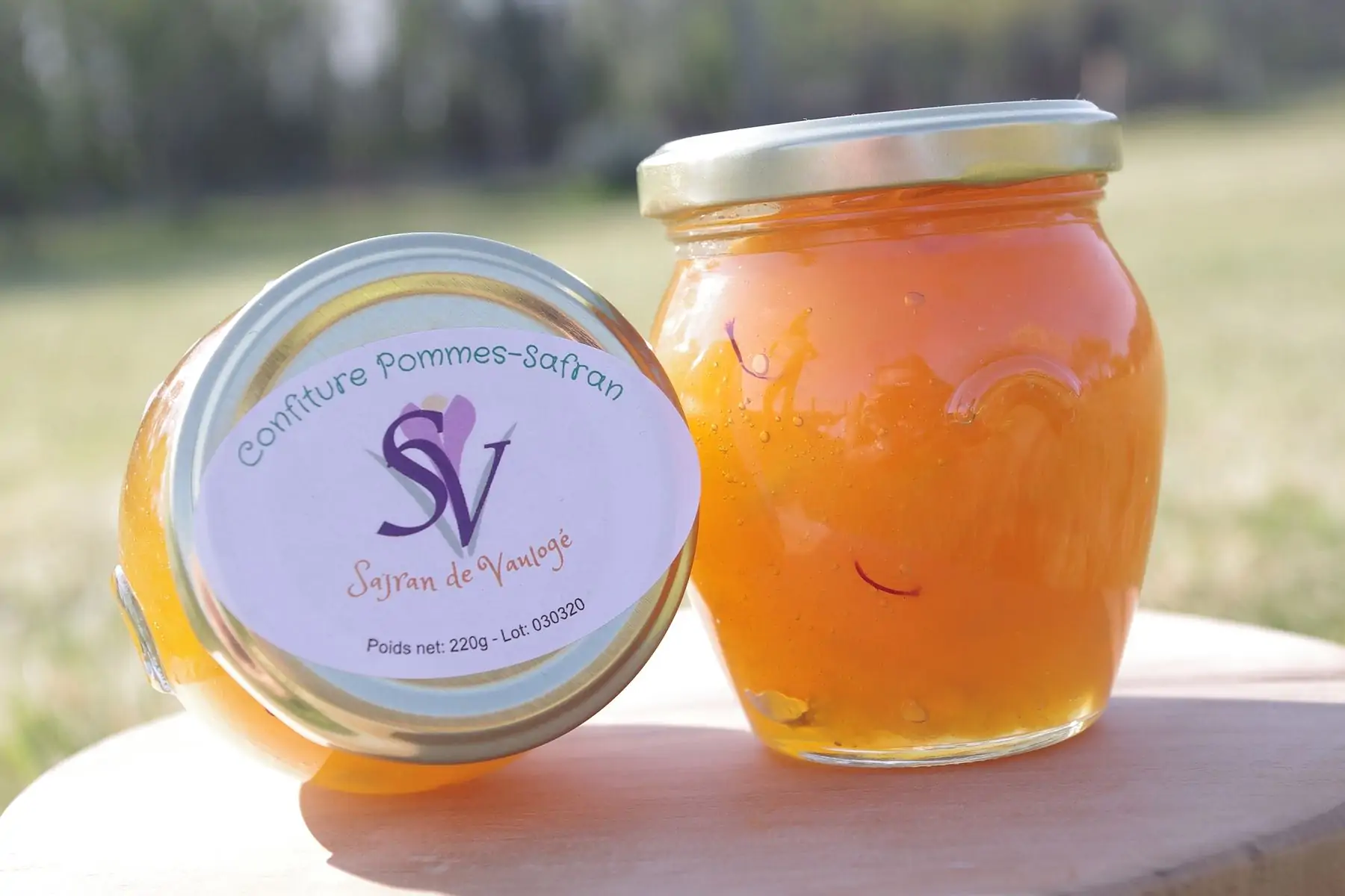 confiture pommes safran