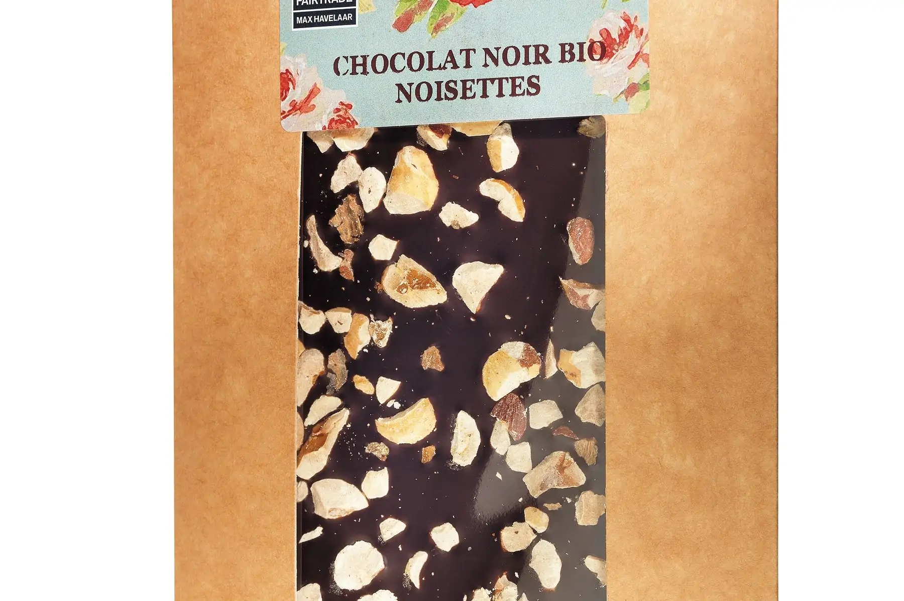 tablette de chocolat noir origine st domnigue avec noisettes 100g