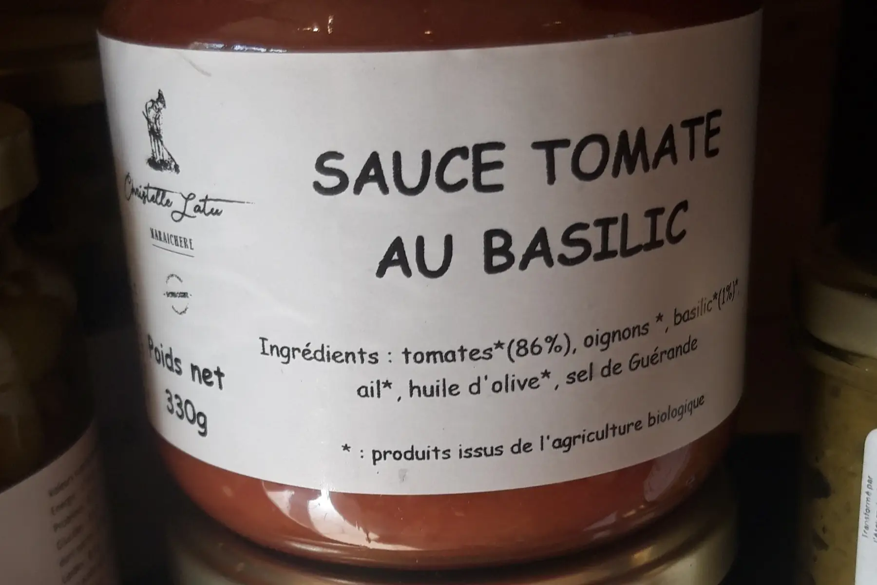 sauce tomate au basilic bio