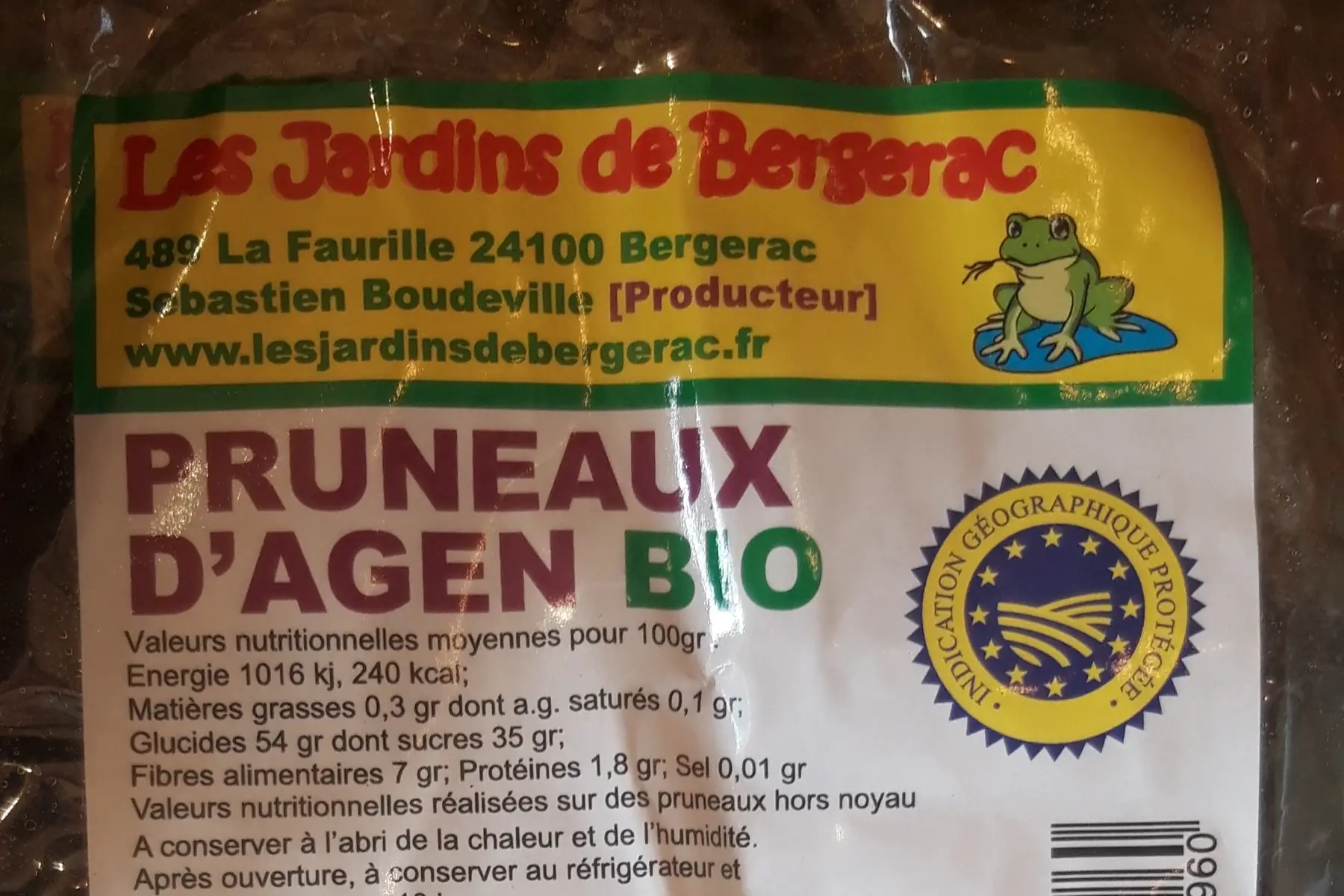 pruneaux d'agen bio
