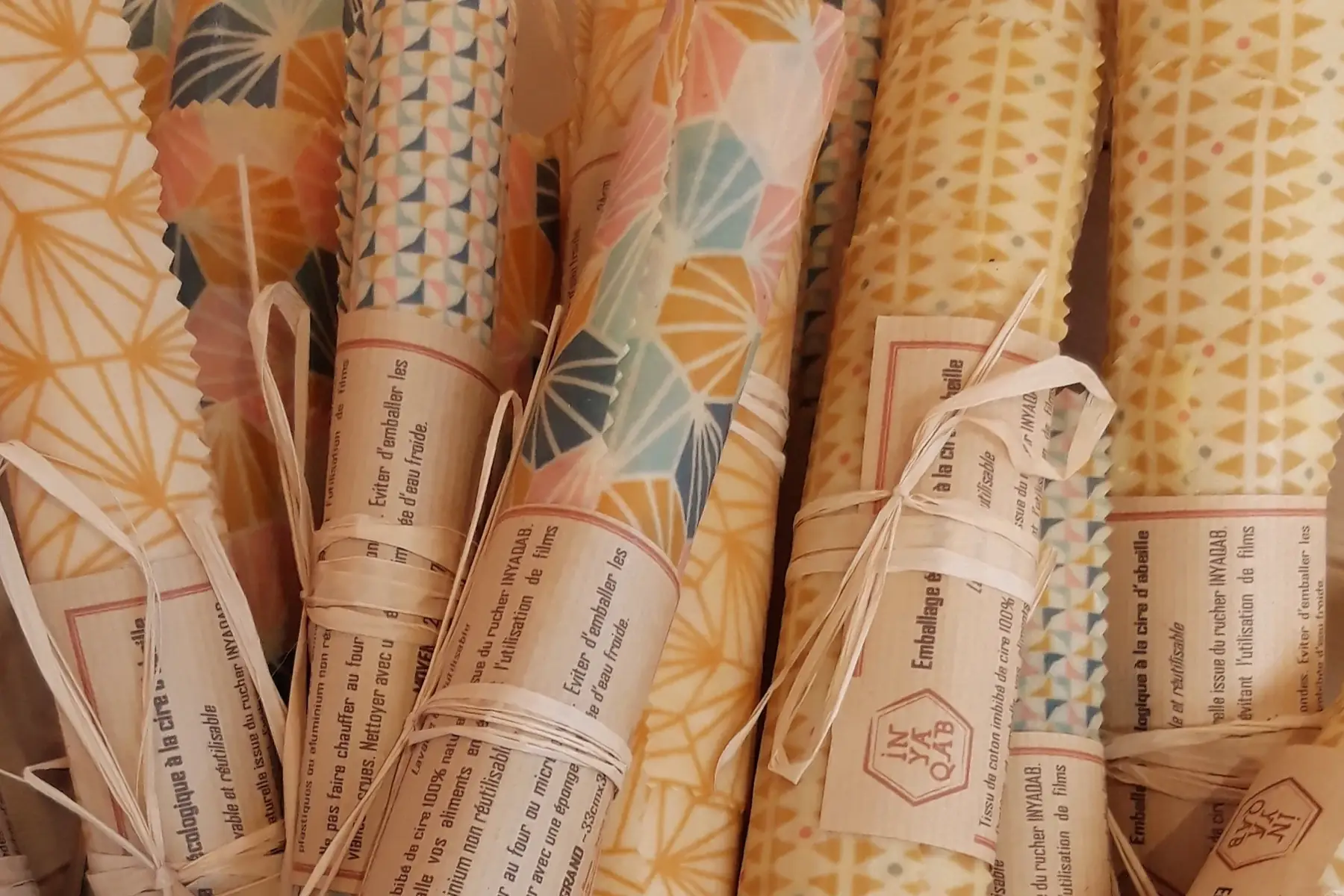 emballage à la cire d'abeilles