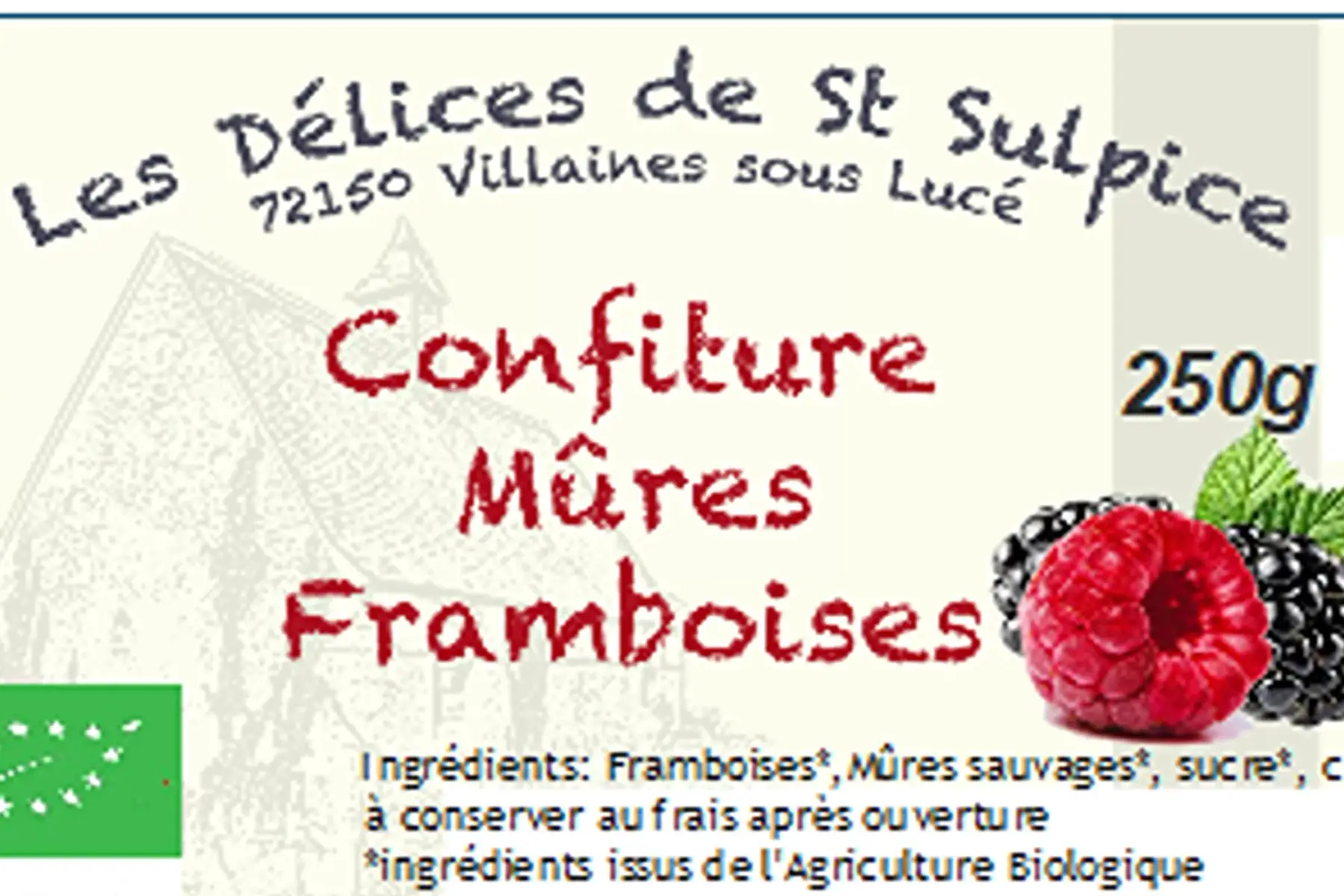 confiture mûre-framboise