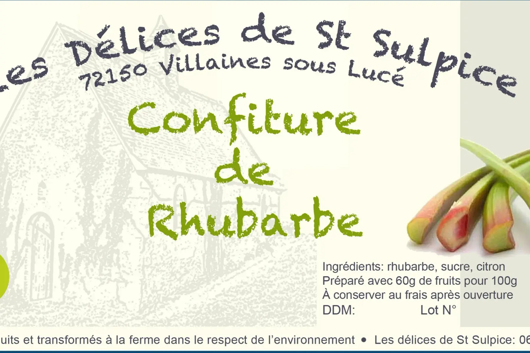 confiture rhubarbe