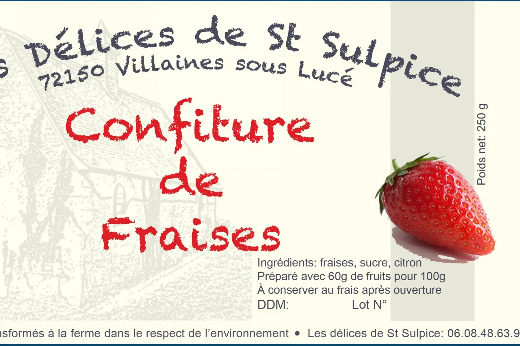 confiture de fraises