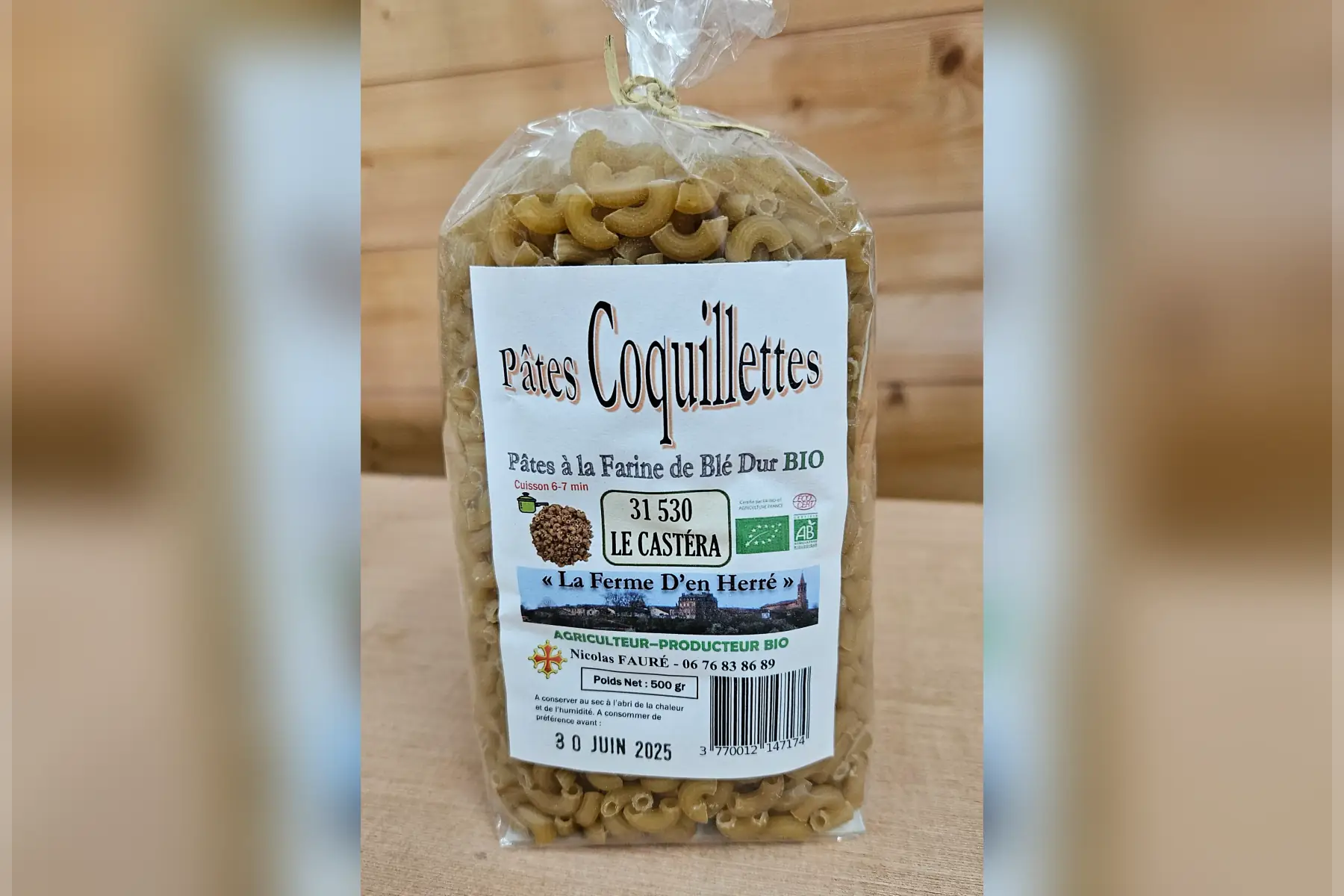 pâtes coquillettes bio