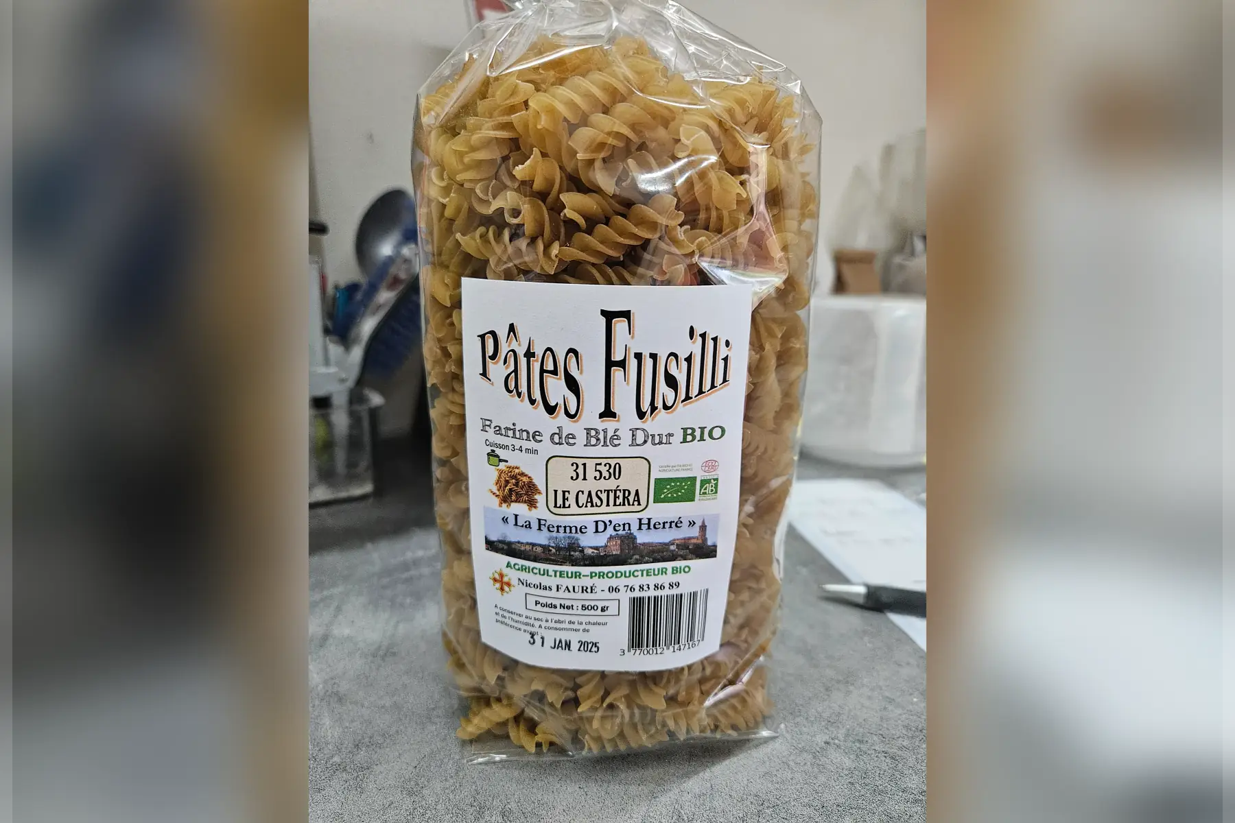 pâtes fusilli bio
