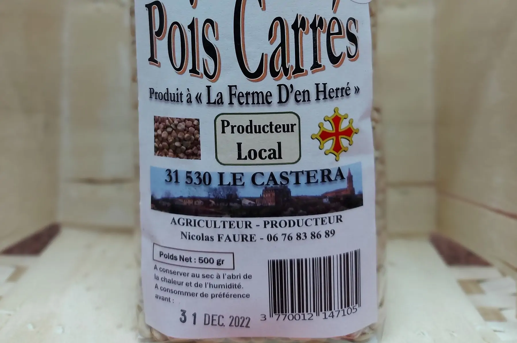pois carrés ou "gesse" bio
