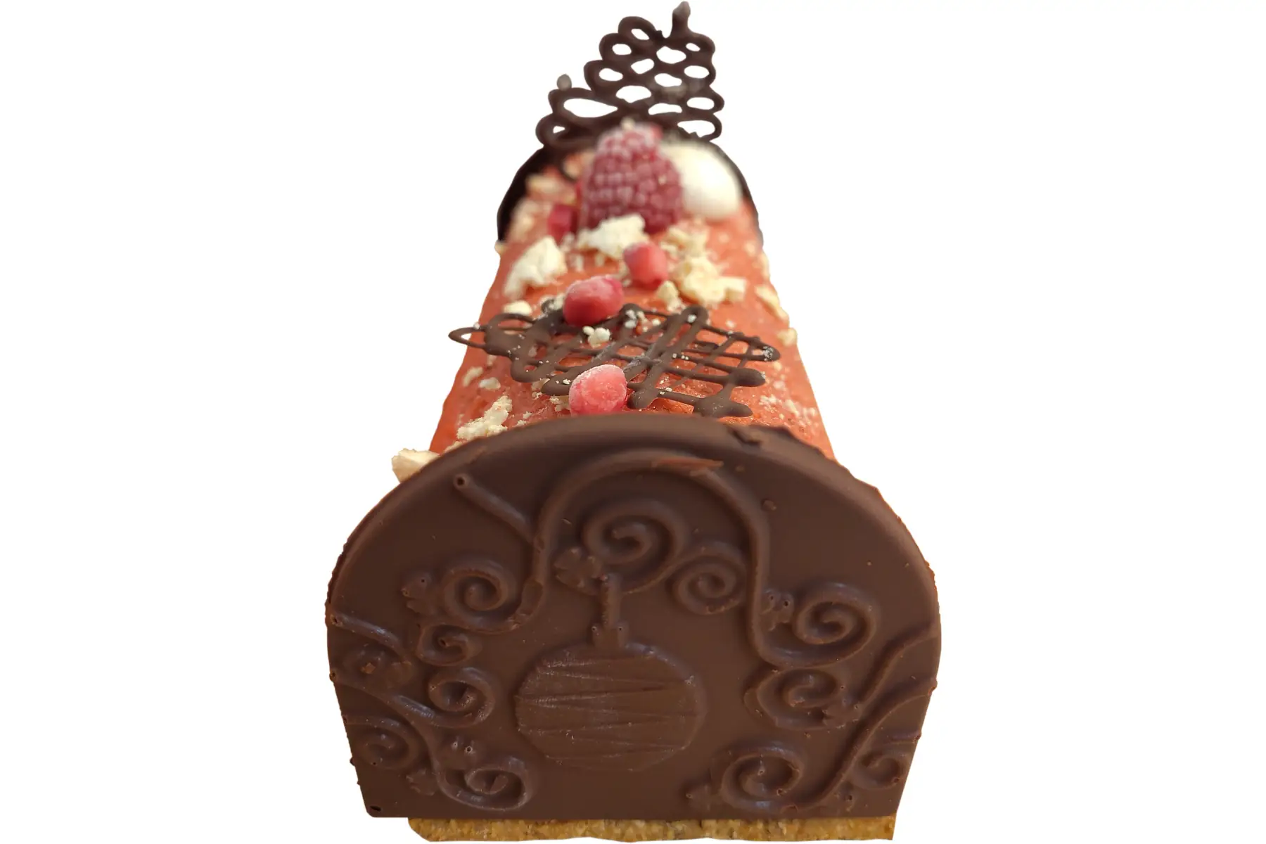 Bûche glacée FRUITEE : fraise, straccia 6/8 parts