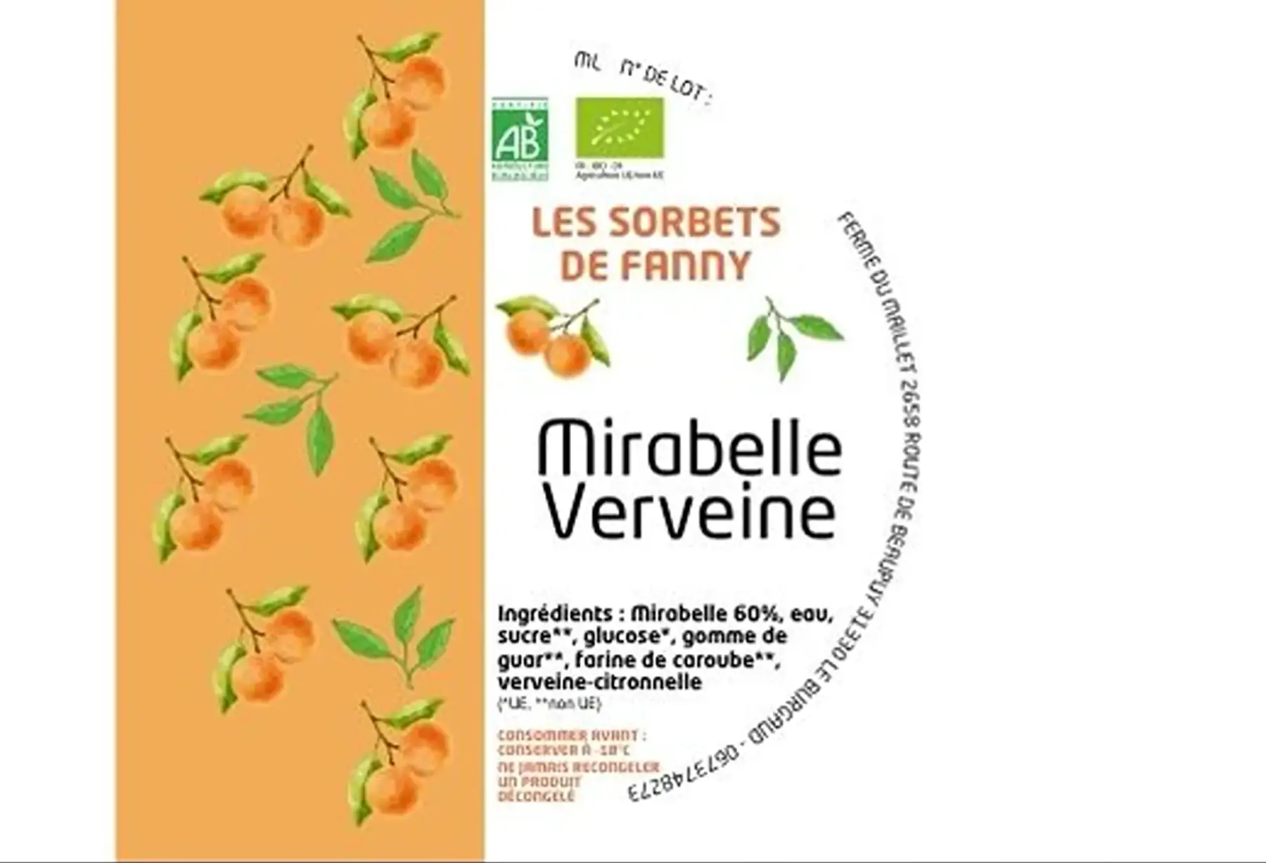 Sorbet Mirabelle - Verveine