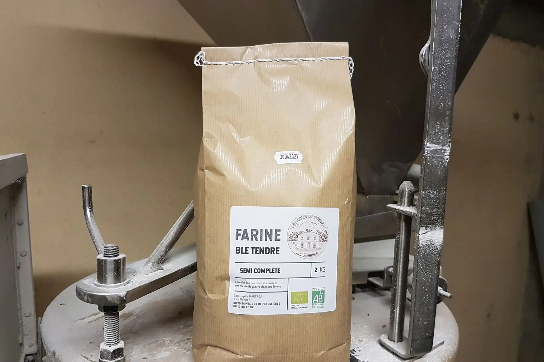 farine de ble   bio   semi complete  ( t80)