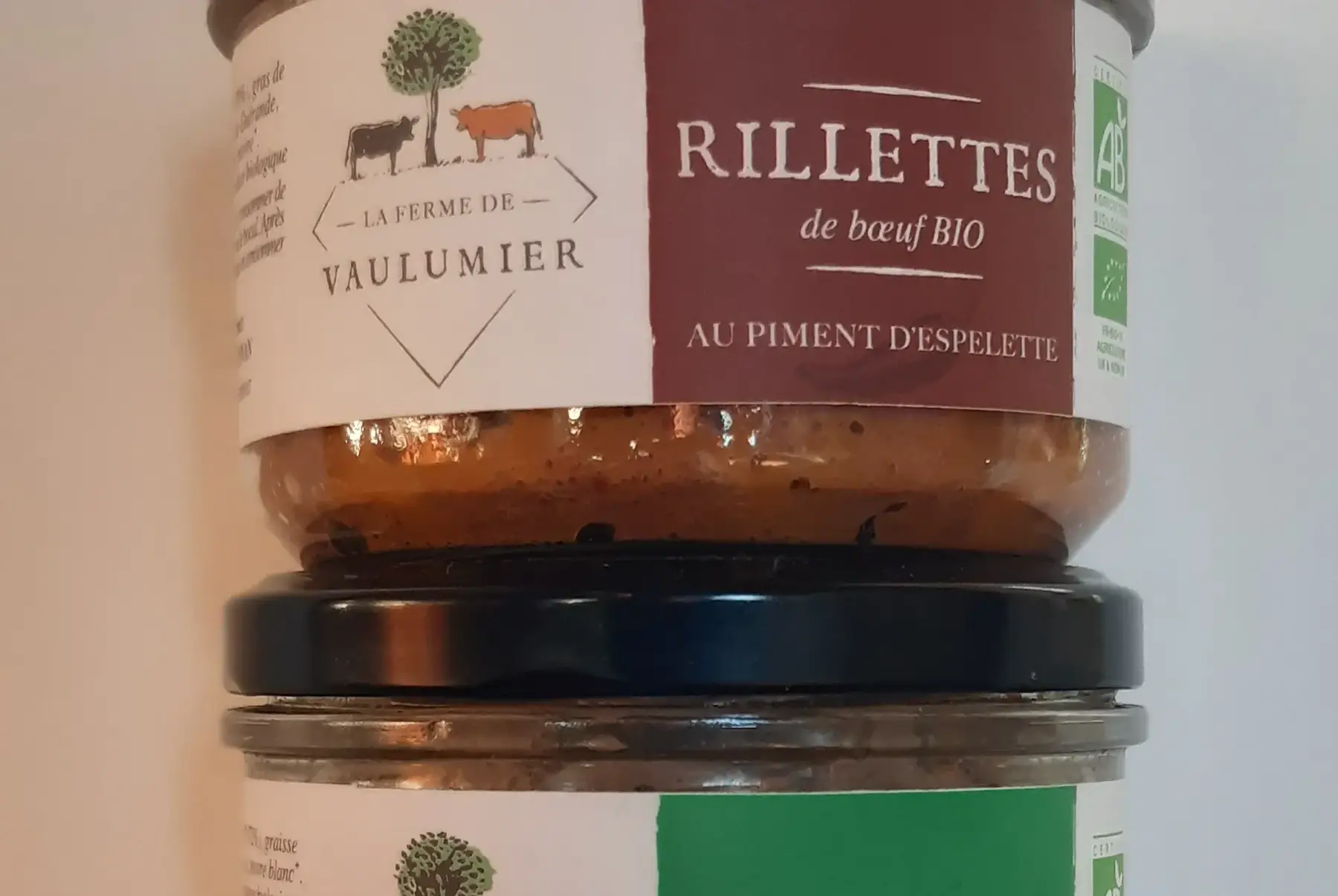 boeuf, rillettes ab au poivre vert