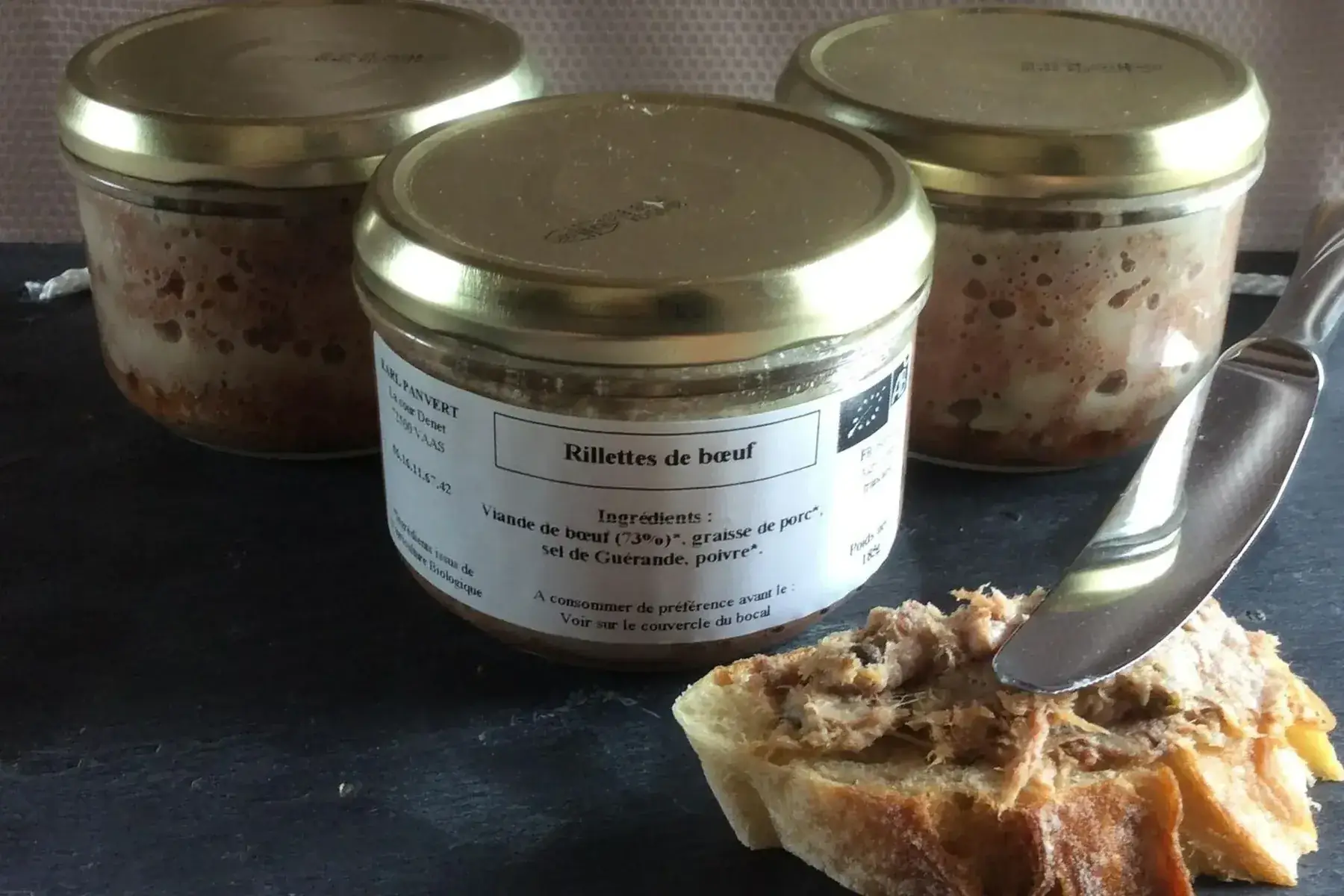 rillette de bœuf nature