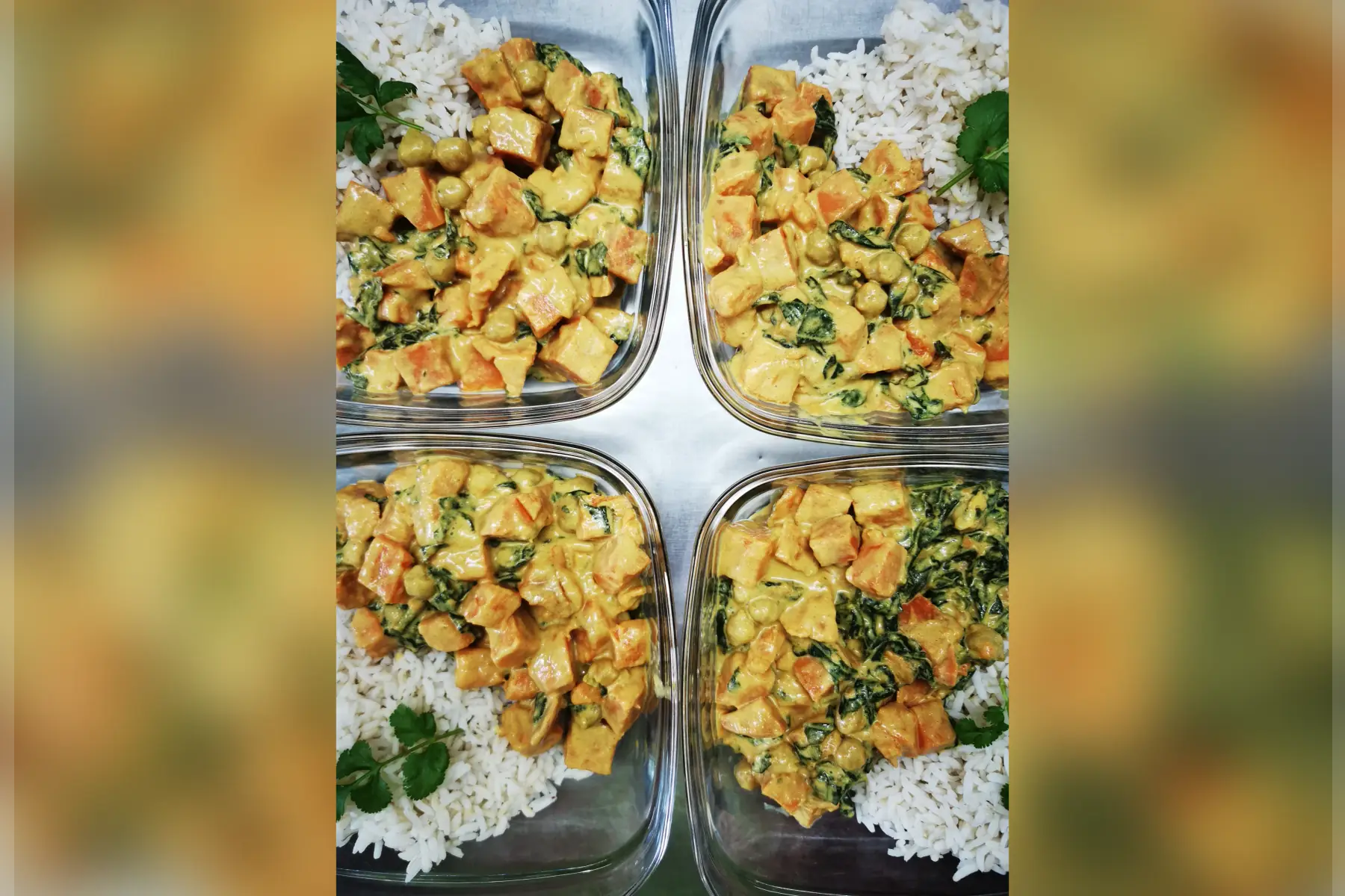 curry de patate douce, épinards et semoule maïs/riz v sg