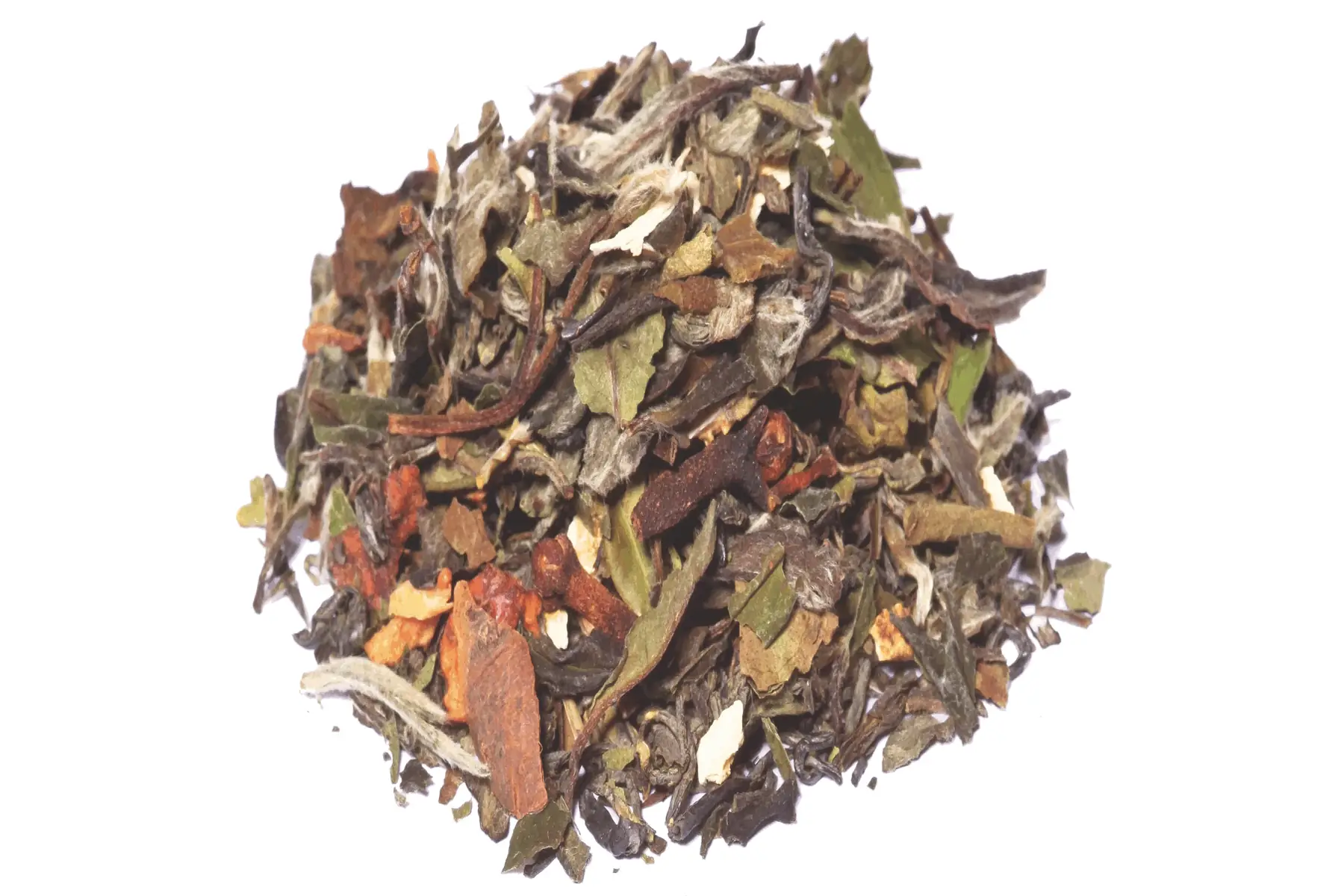 thé blanc de noël - saveur orange - cannelle