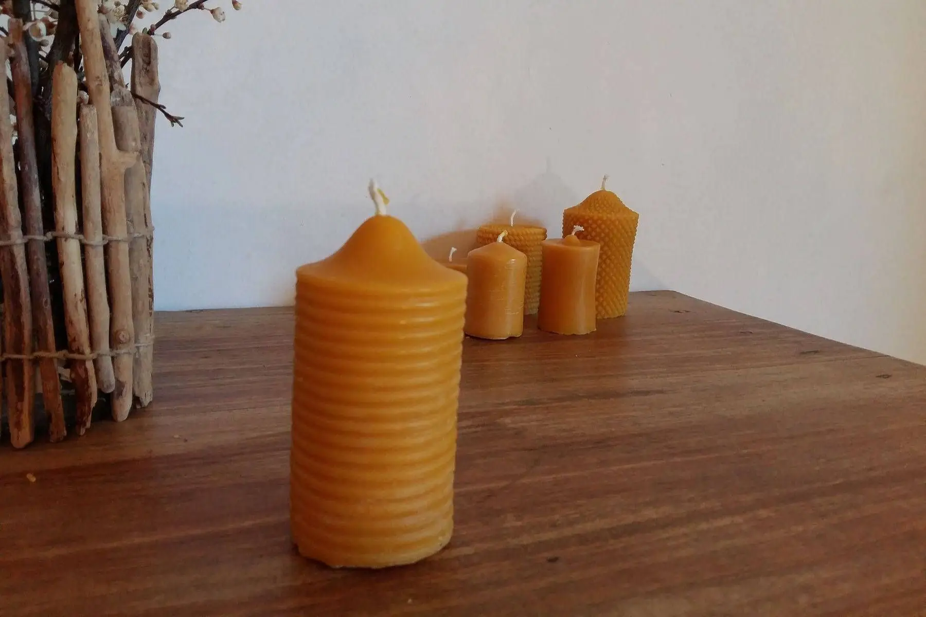 bougie "cylindre annelé"