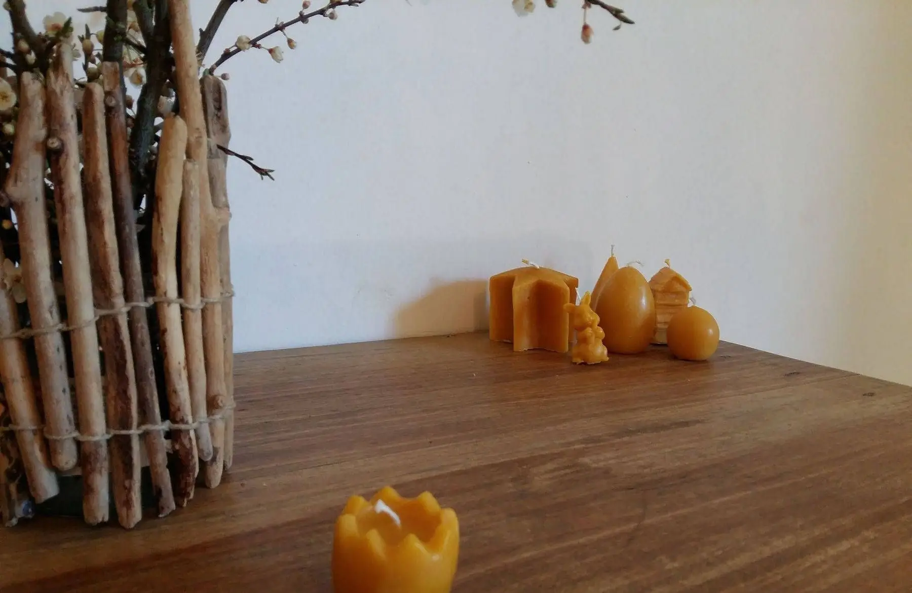 bougie "oeuf cassé"