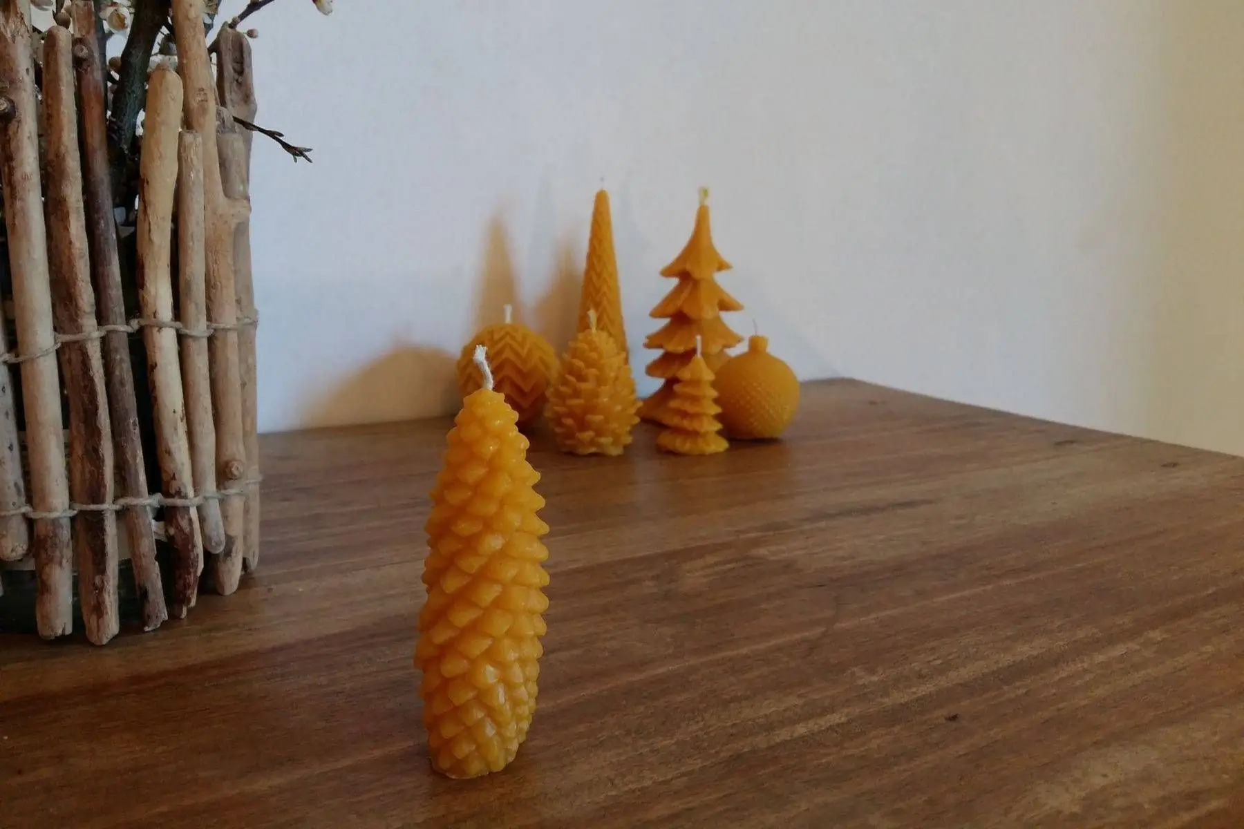 bougie "pomme de pin epicéa"