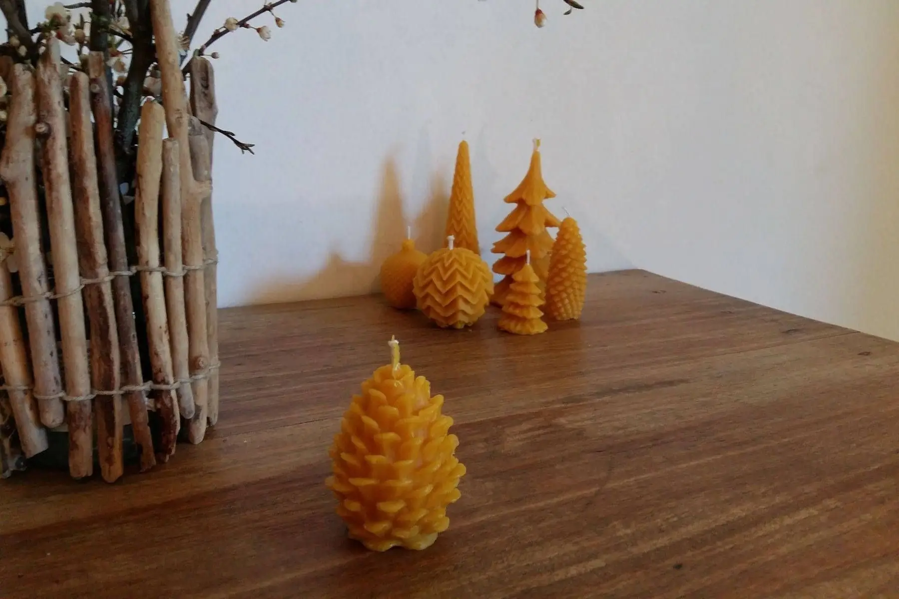 bougie "pomme de pin"