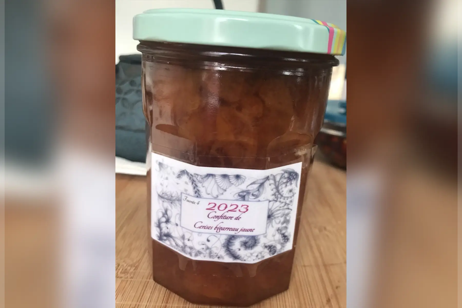 confiture de cerise bigarreau jaune (non certifiée bio)