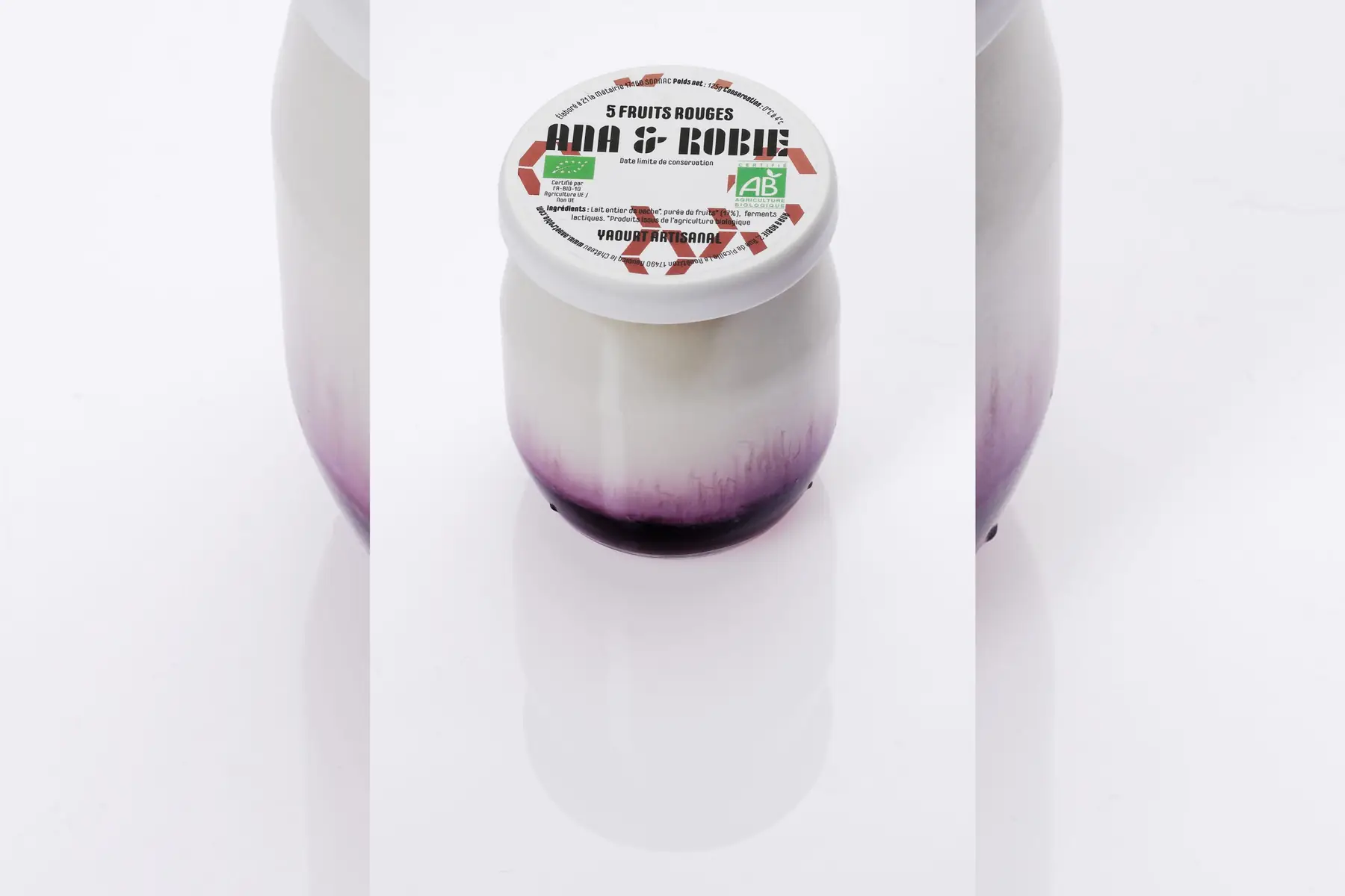 yaourt bi-couche 5 fruits rouges