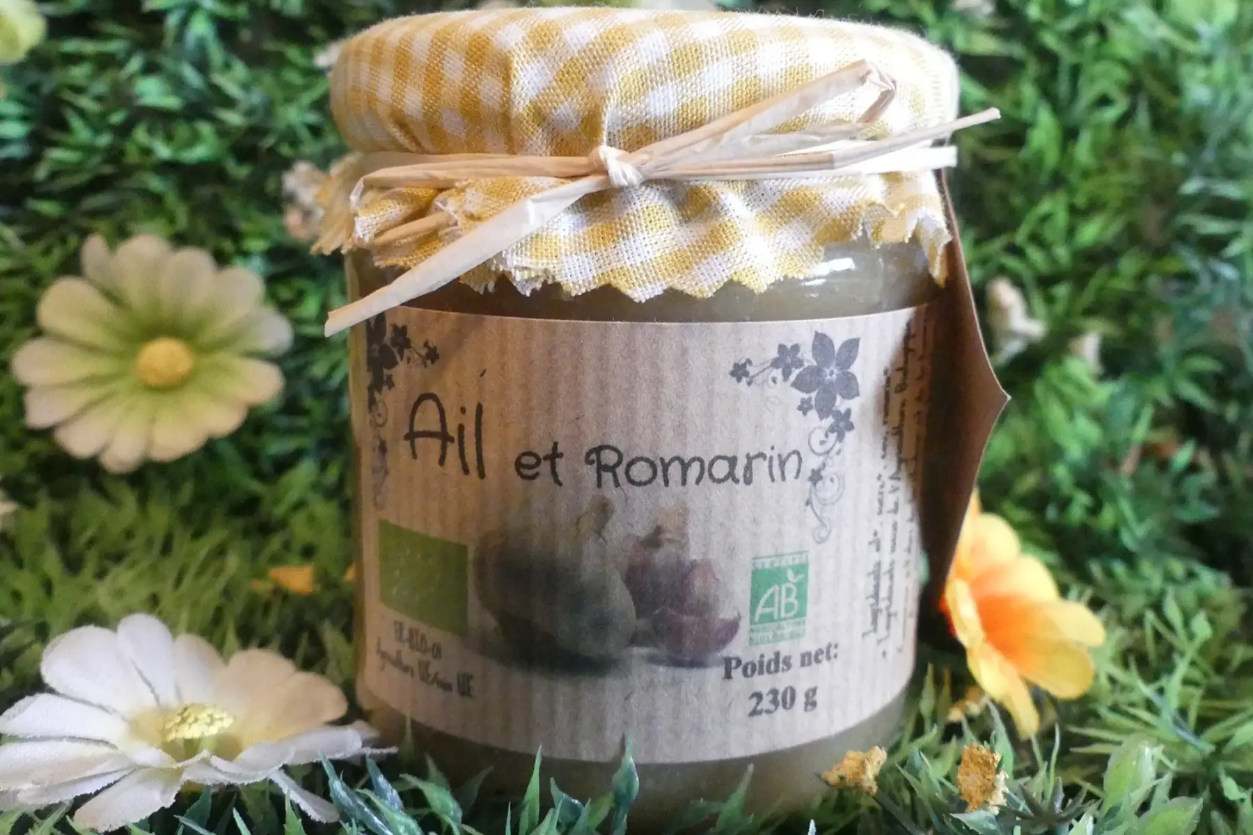 confiture d'ail et romarin
