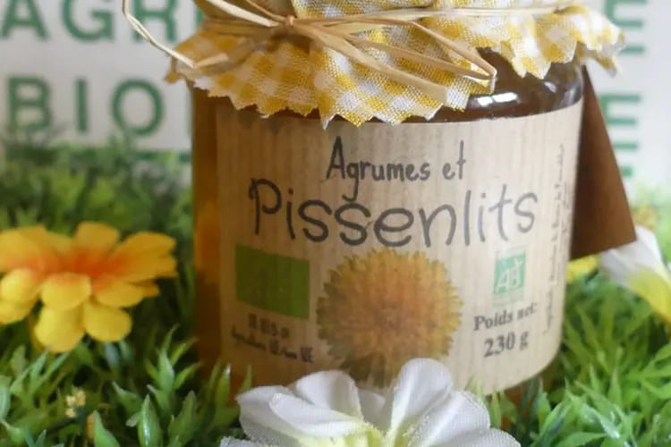 gelée d'agrumes et pissenlits