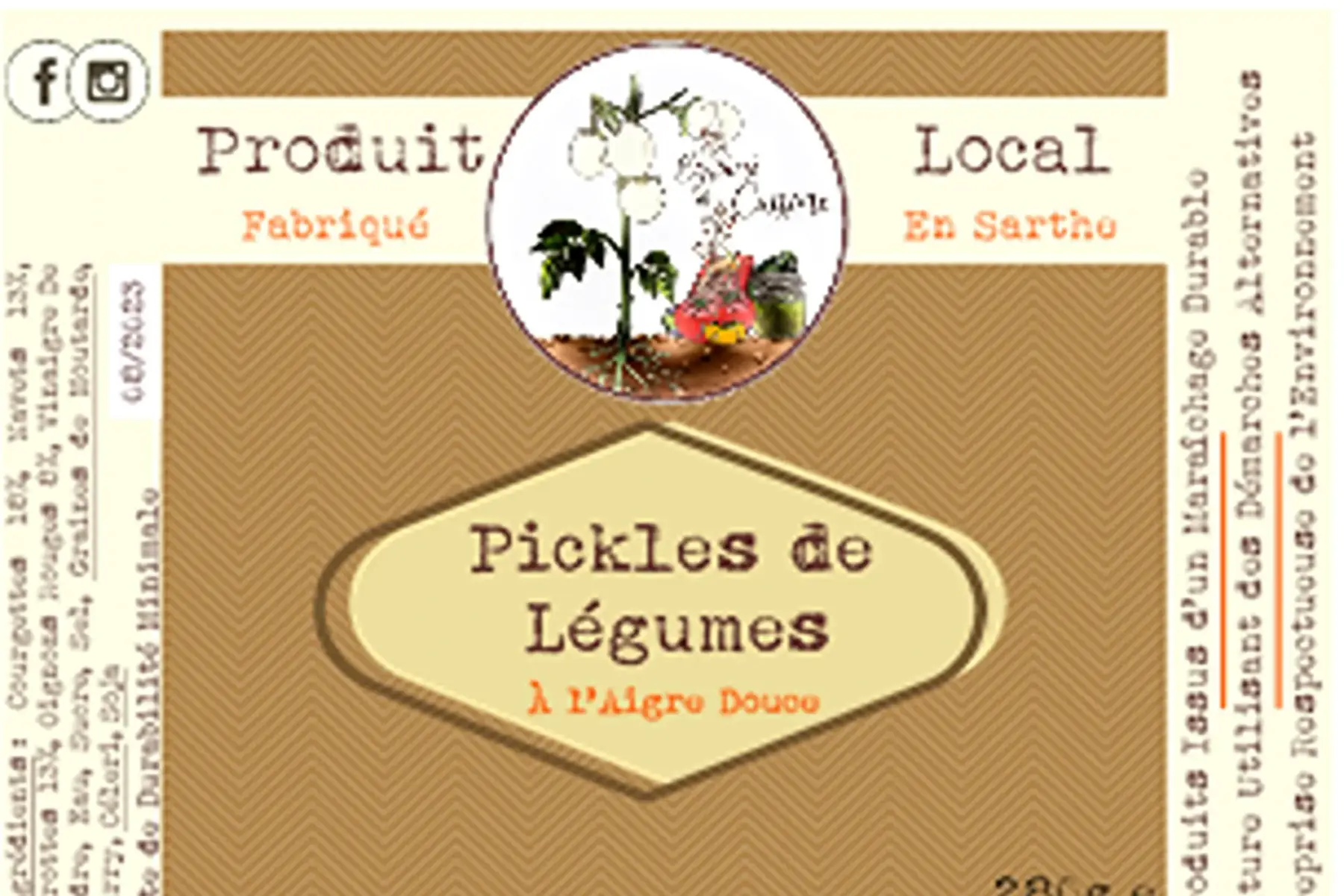 pickles de légumes à l'aigre douce