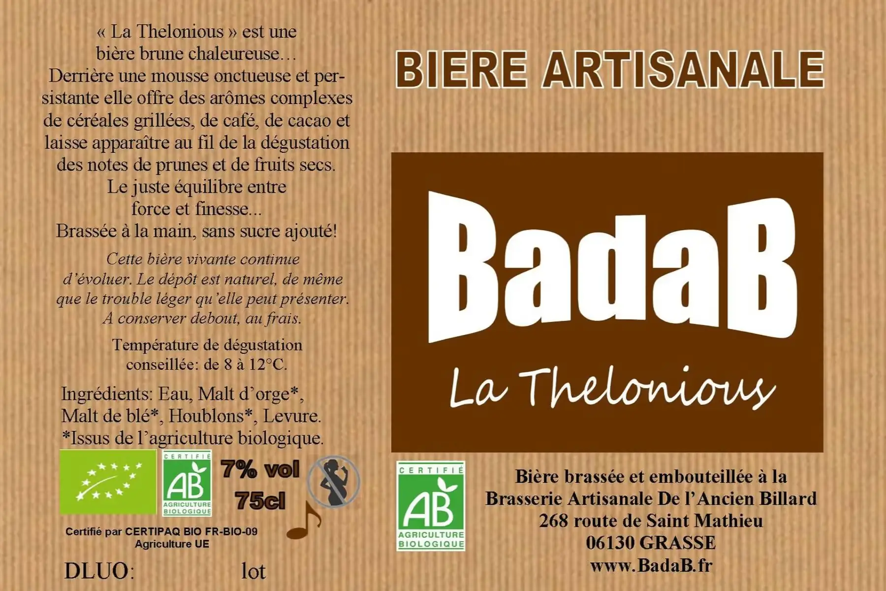 bière brune "la thelonious"