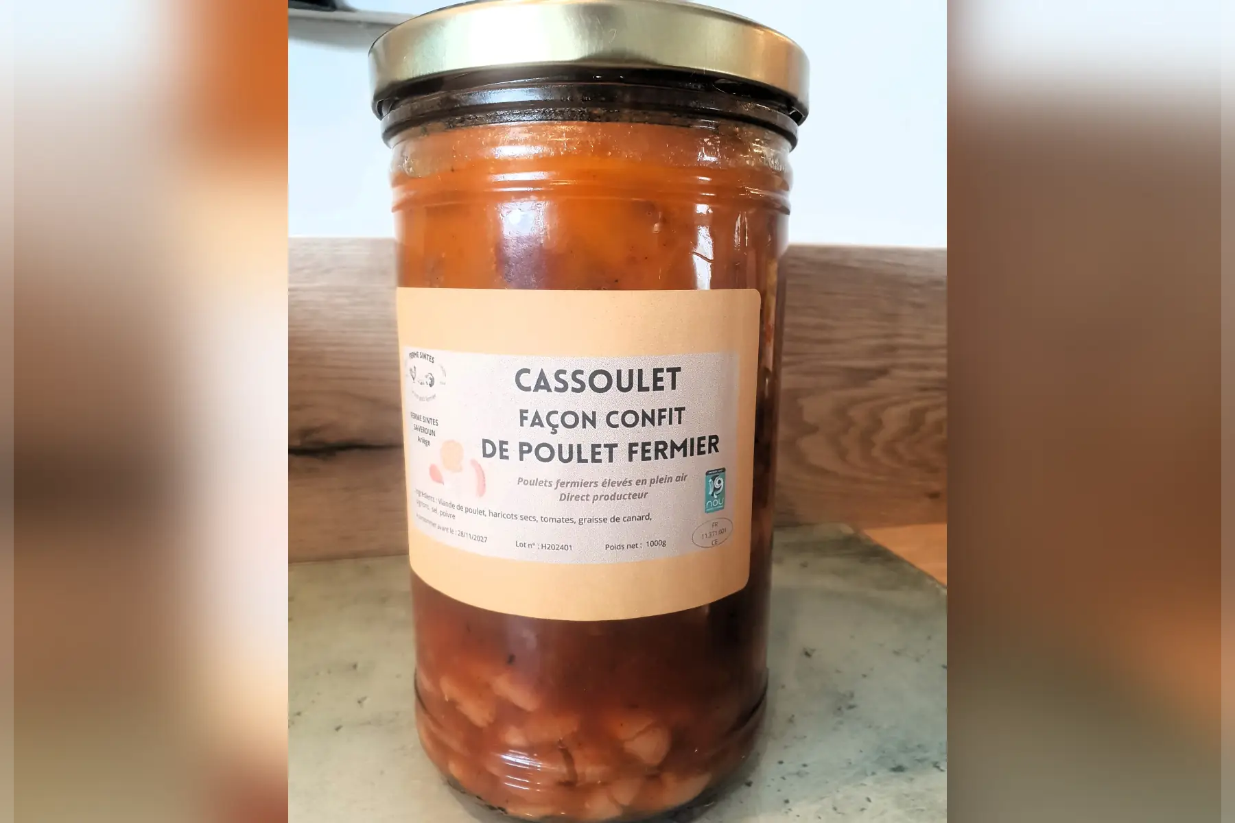 Cassoulet façon confit de poulet fermier