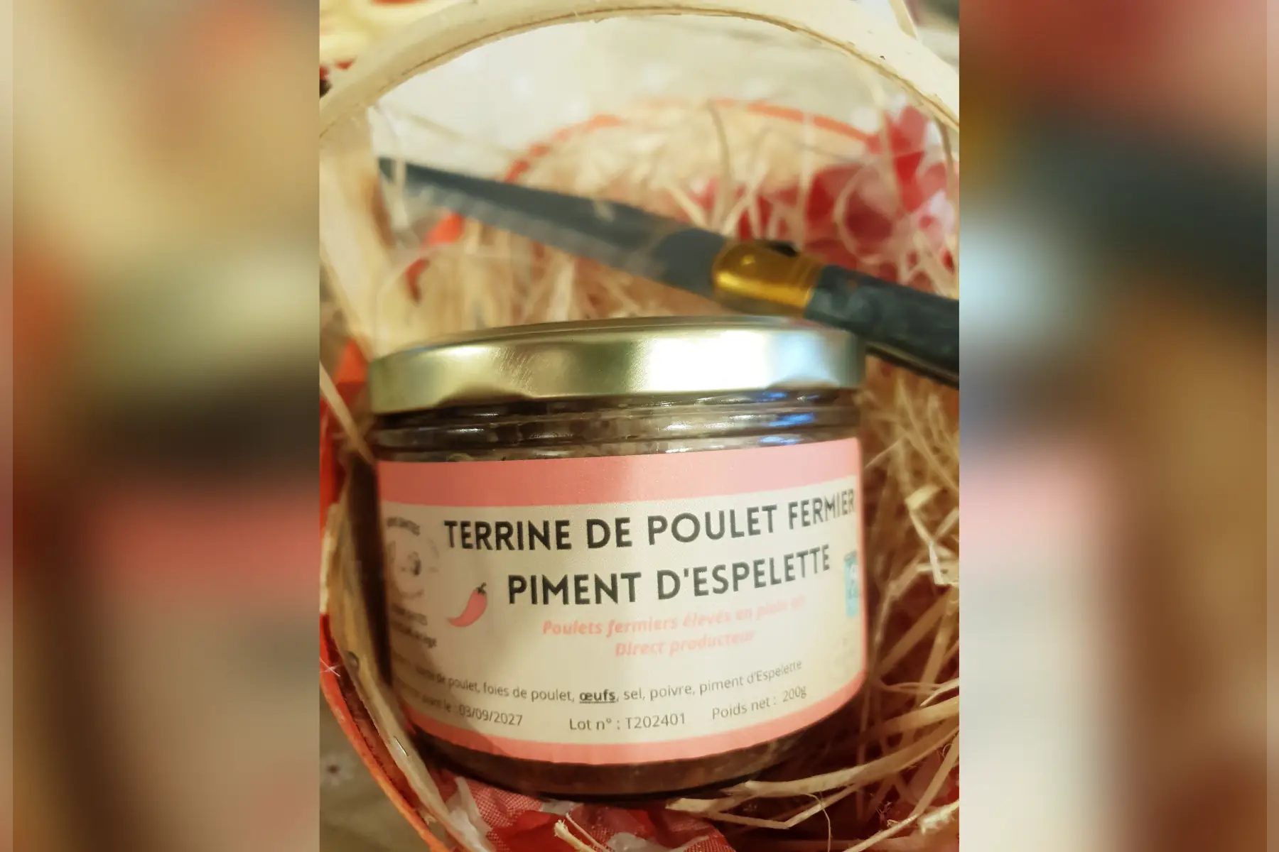 terrine de poulet au piment d'espelette