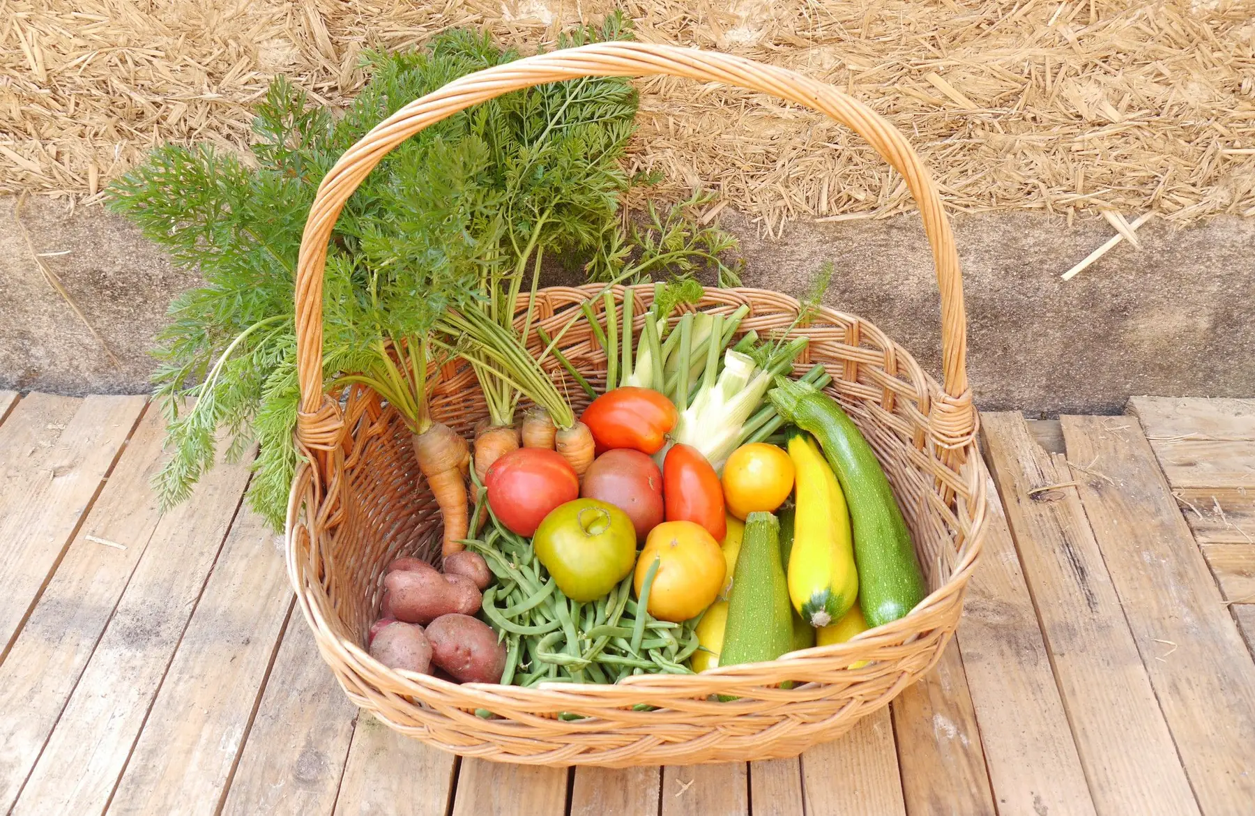 panier de légumes de saison
