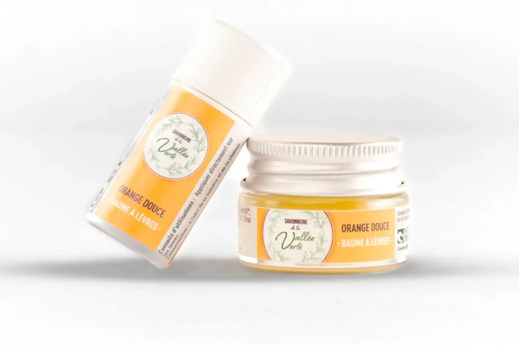 baume à lèvres orange douce