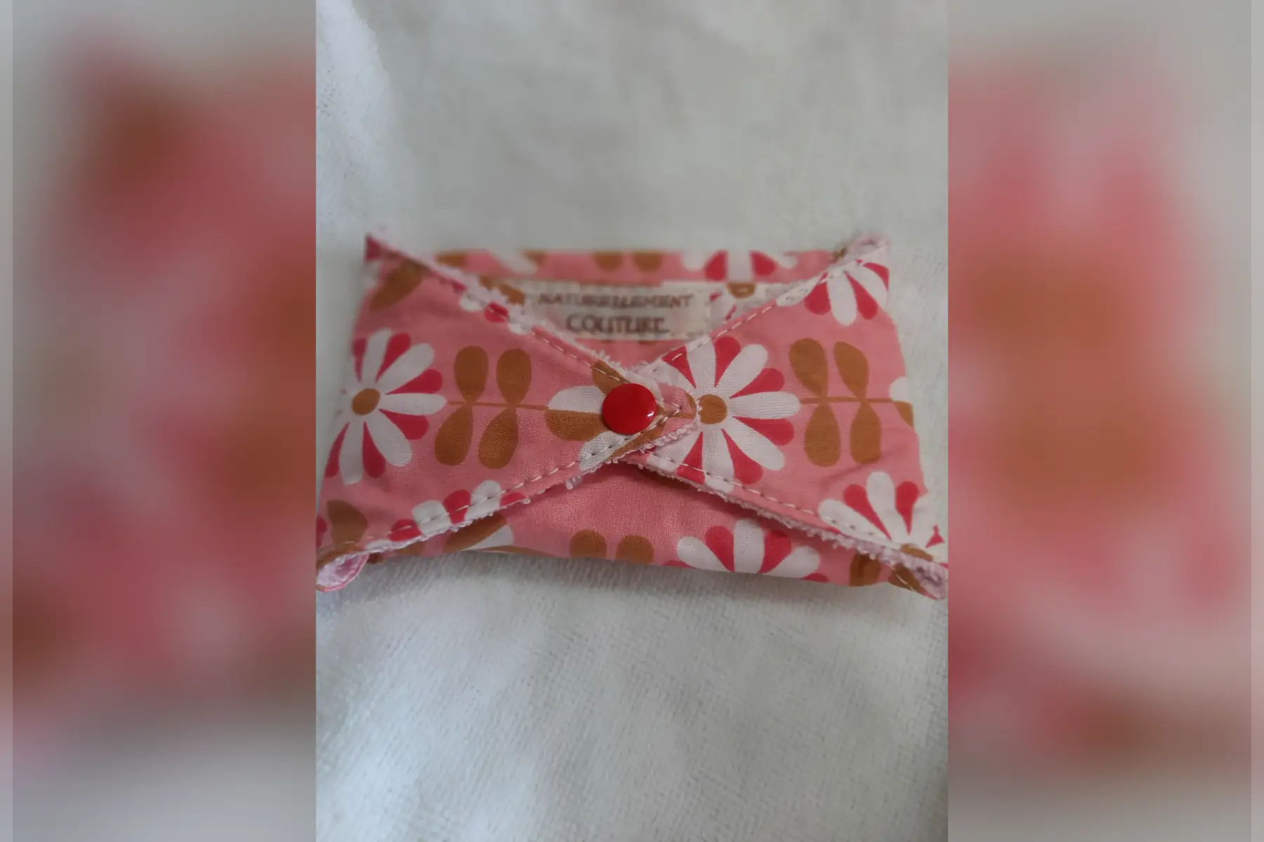 pochette à savon "rose"