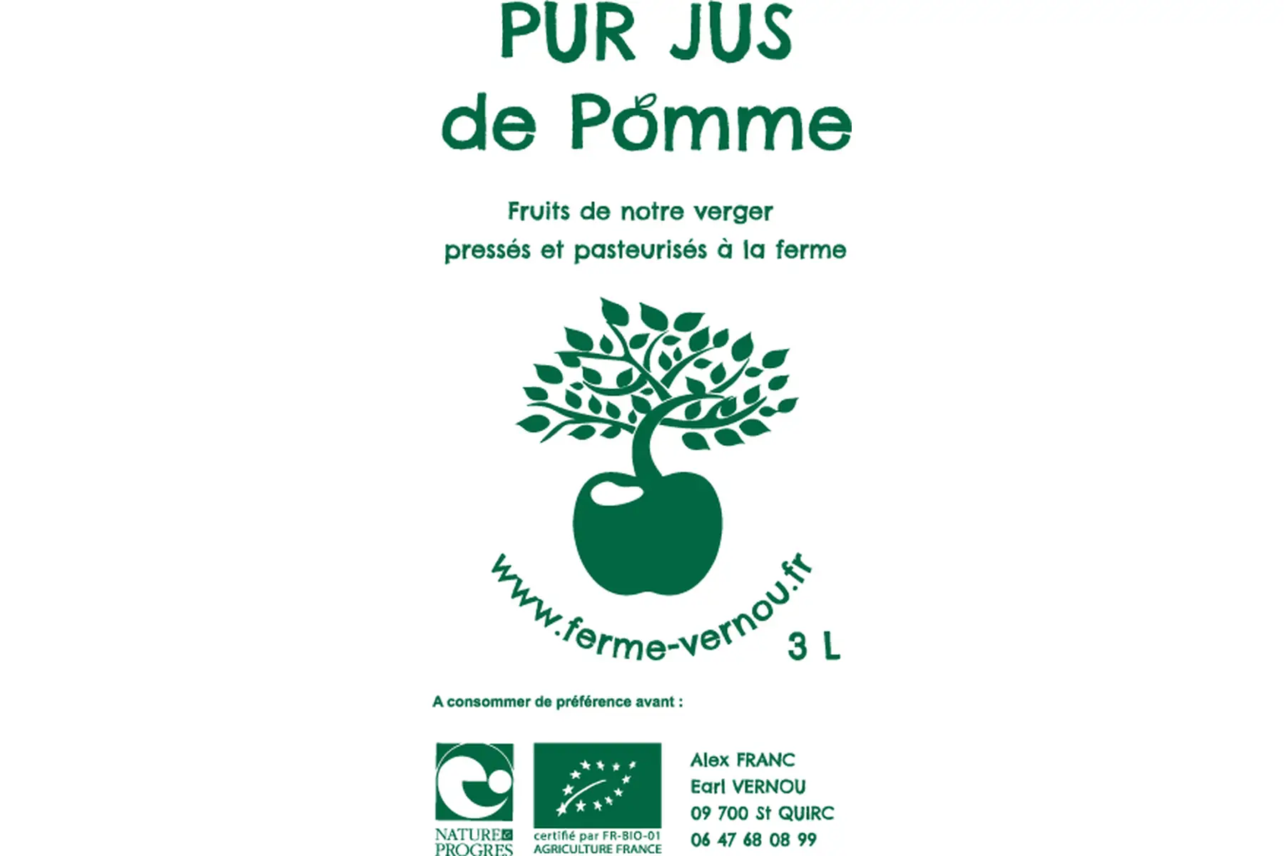 jus de pomme 3l