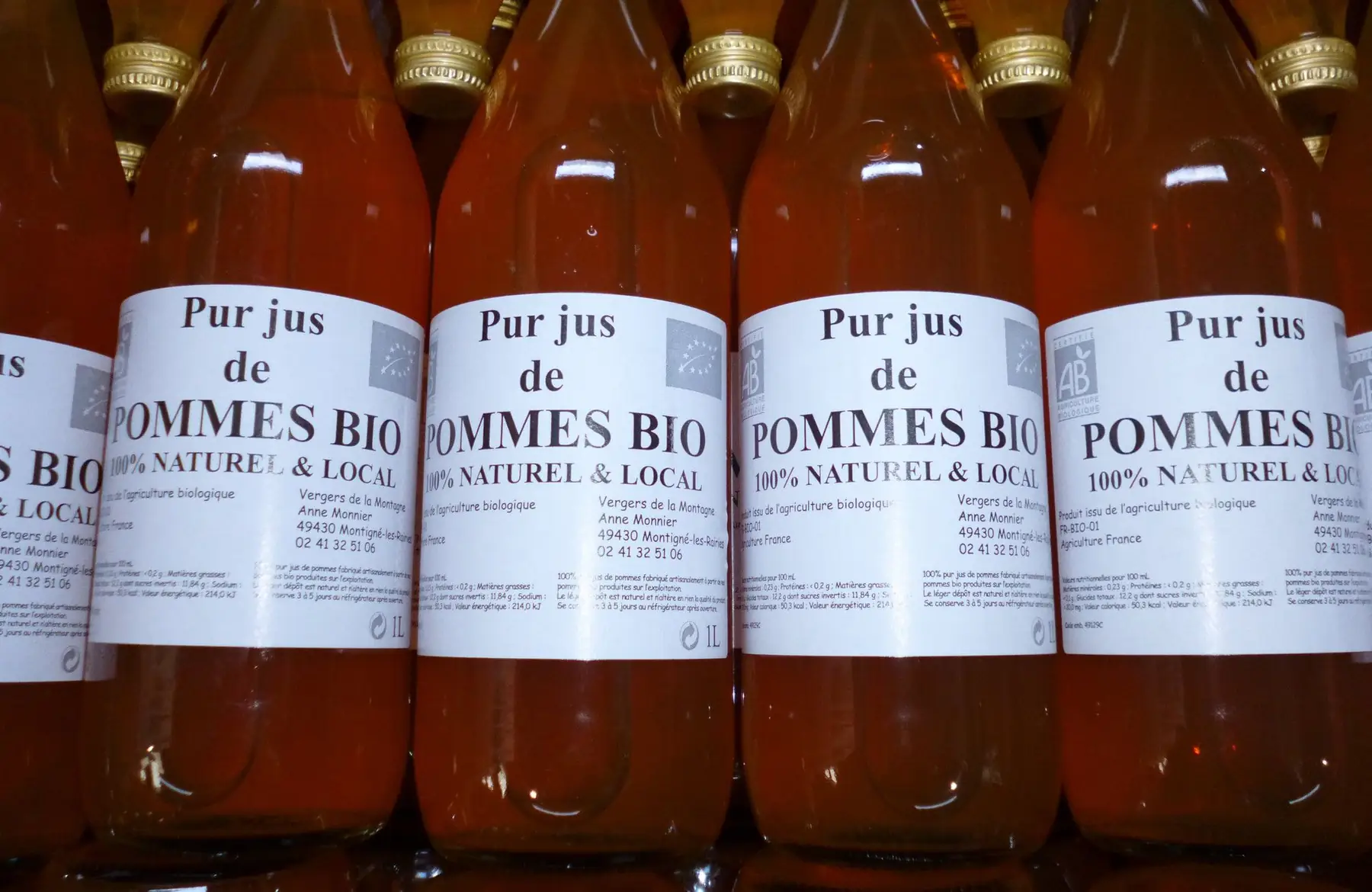 jus de pommes 2.4€/l