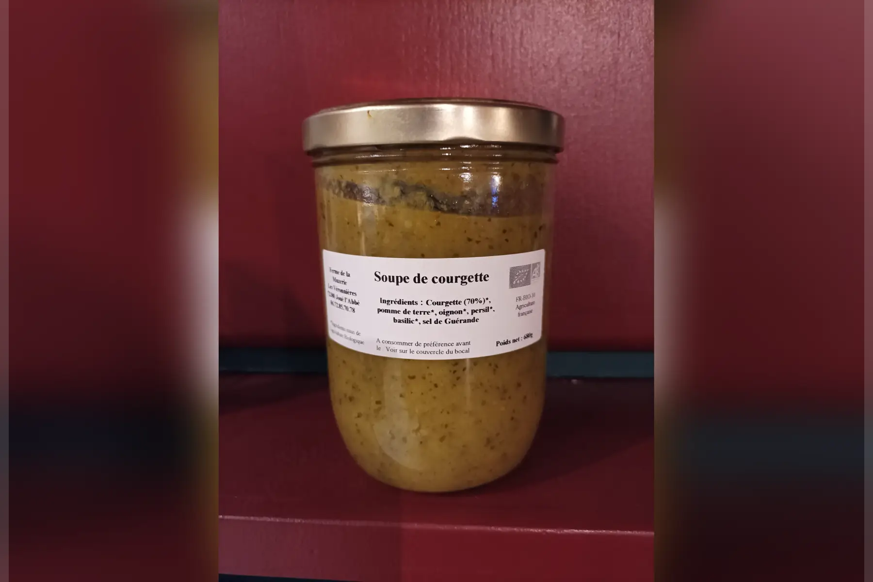 soupe de courgettes et basilic